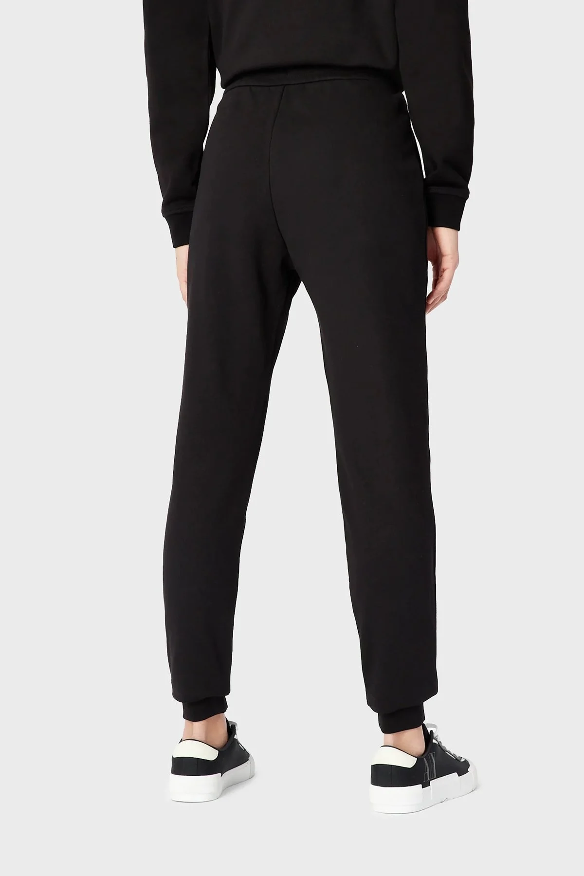 Armani Exchange % 100 Pamuk Regular Fit Jogger Spor Bayan Pantolon 8NYPMX YJ68Z 1200 SİYAH - 2