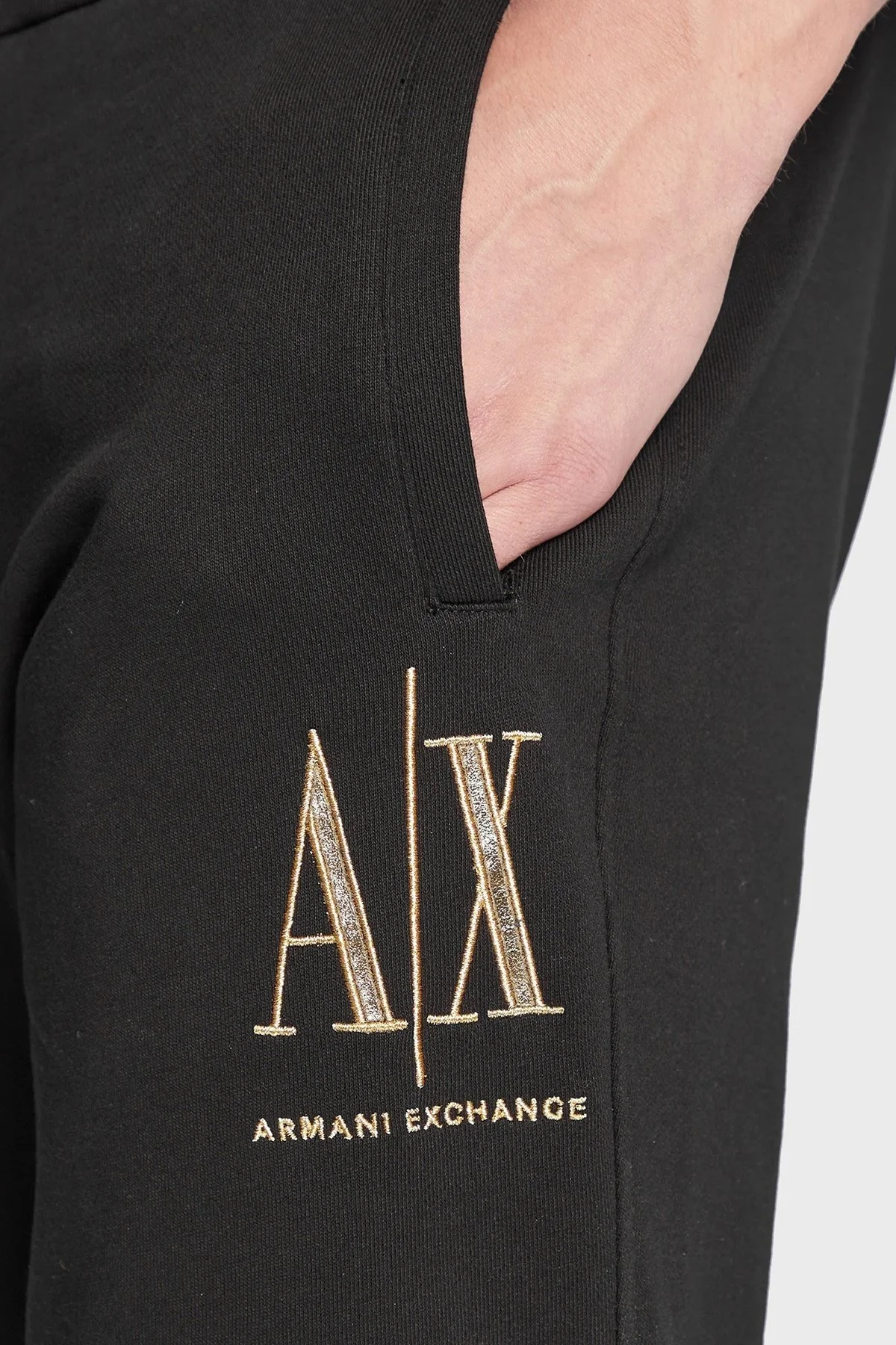 Armani Exchange % 100 Pamuk Regular Fit Jogger Spor Erkek Pantolon 8NZPPQ ZJ1ZZ 1200 SİYAH - 4