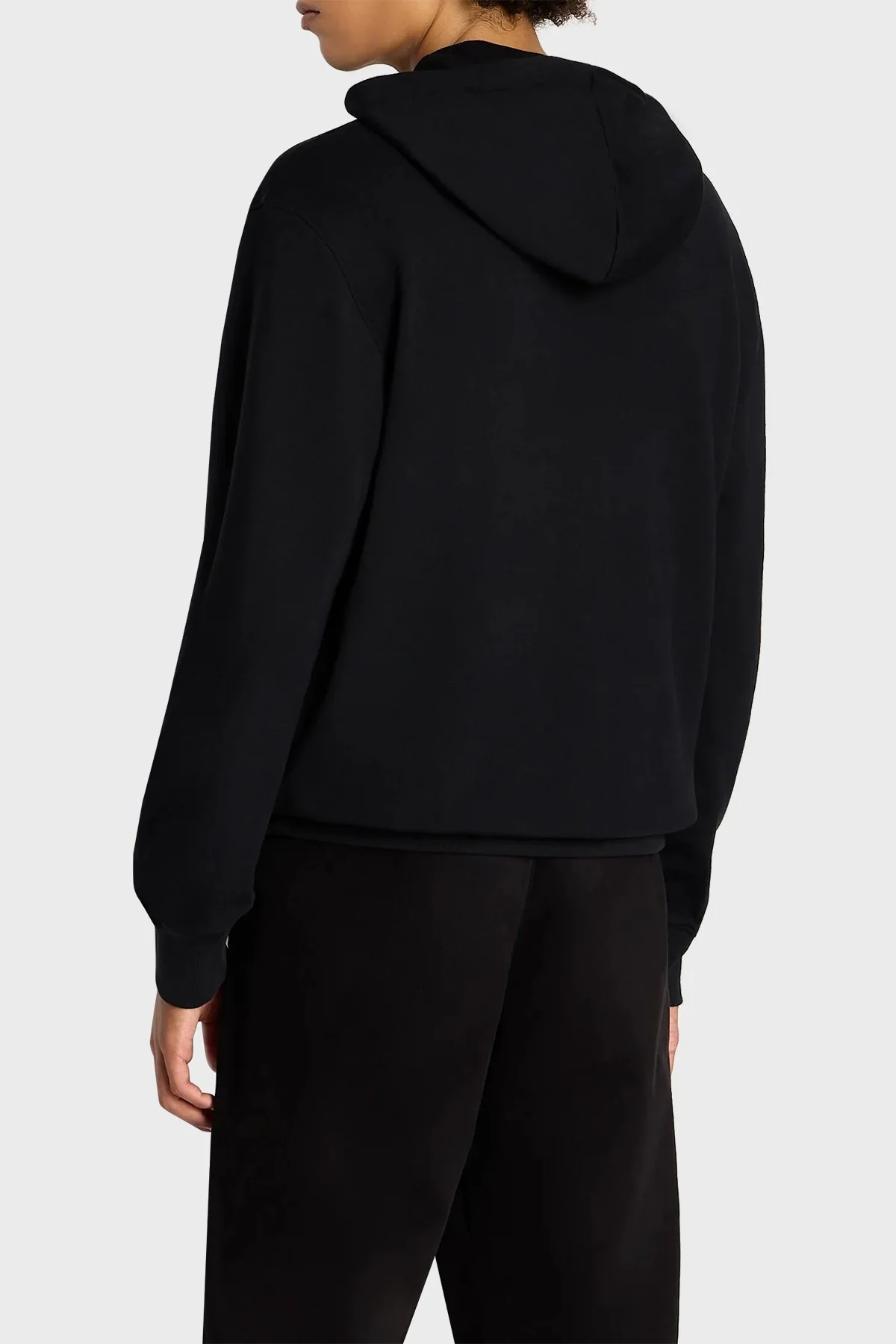 Armani Exchange % 100 Pamuk Regular Fit Kapüşonlu Erkek Sweat 6RZMBB ZJBWZ 1200 SİYAH - 2