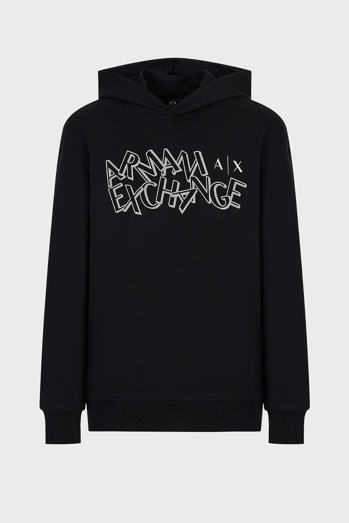 Armani Exchange % 100 Pamuk Regular Fit Kapüşonlu Erkek Sweat 6RZMBB ZJBWZ 1200 SİYAH - 4