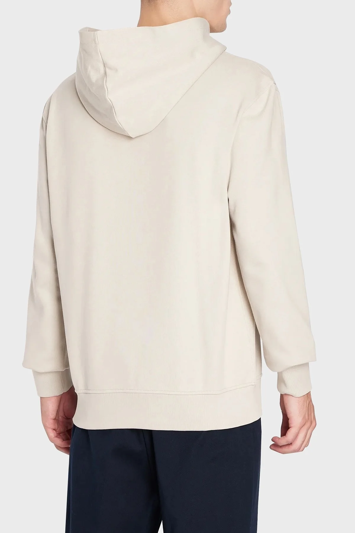 Armani Exchange % 100 Pamuk Regular Fit Kapüşonlu Erkek Sweat 6RZMBB ZJBWZ 1934 BEJ - 5