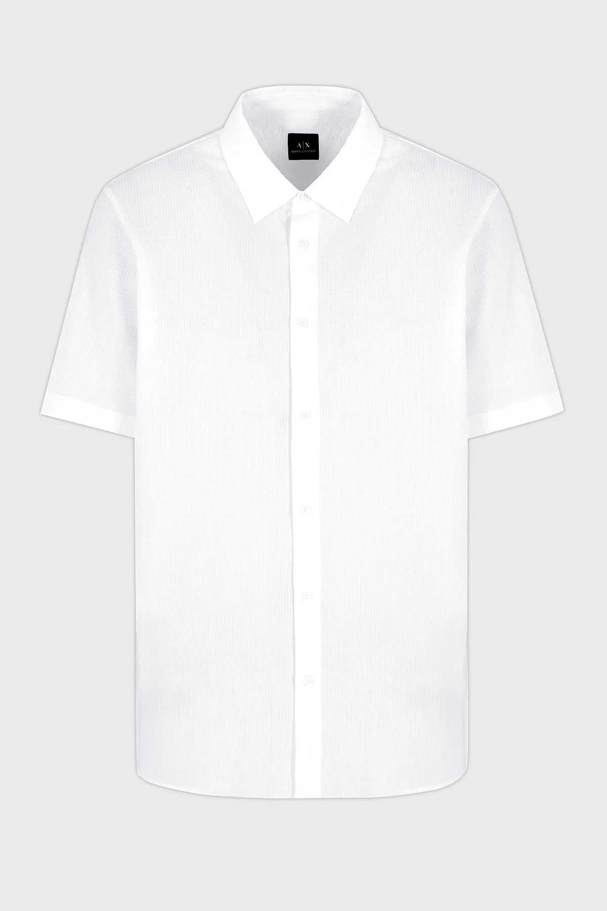 Armani Exchange % 100 Pamuk Regular Fit Kısa Kollu Erkek Gömlek XM001237 AF13141 U0009 BEYAZ - 10