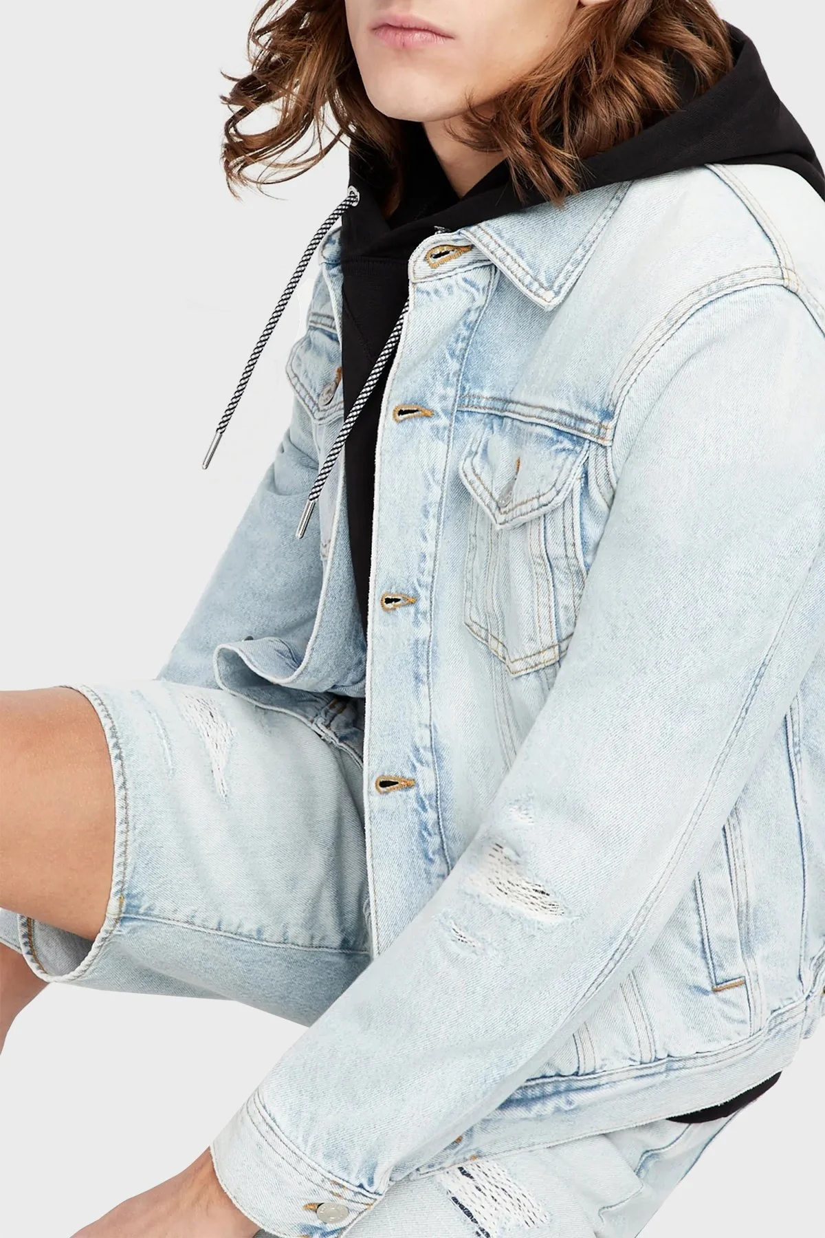 Armani Exchange % 100 Pamuk Regular Fit Kot Erkek Short 3RZJ65 Z1S5Z 1500 Buz Mavisi - 4