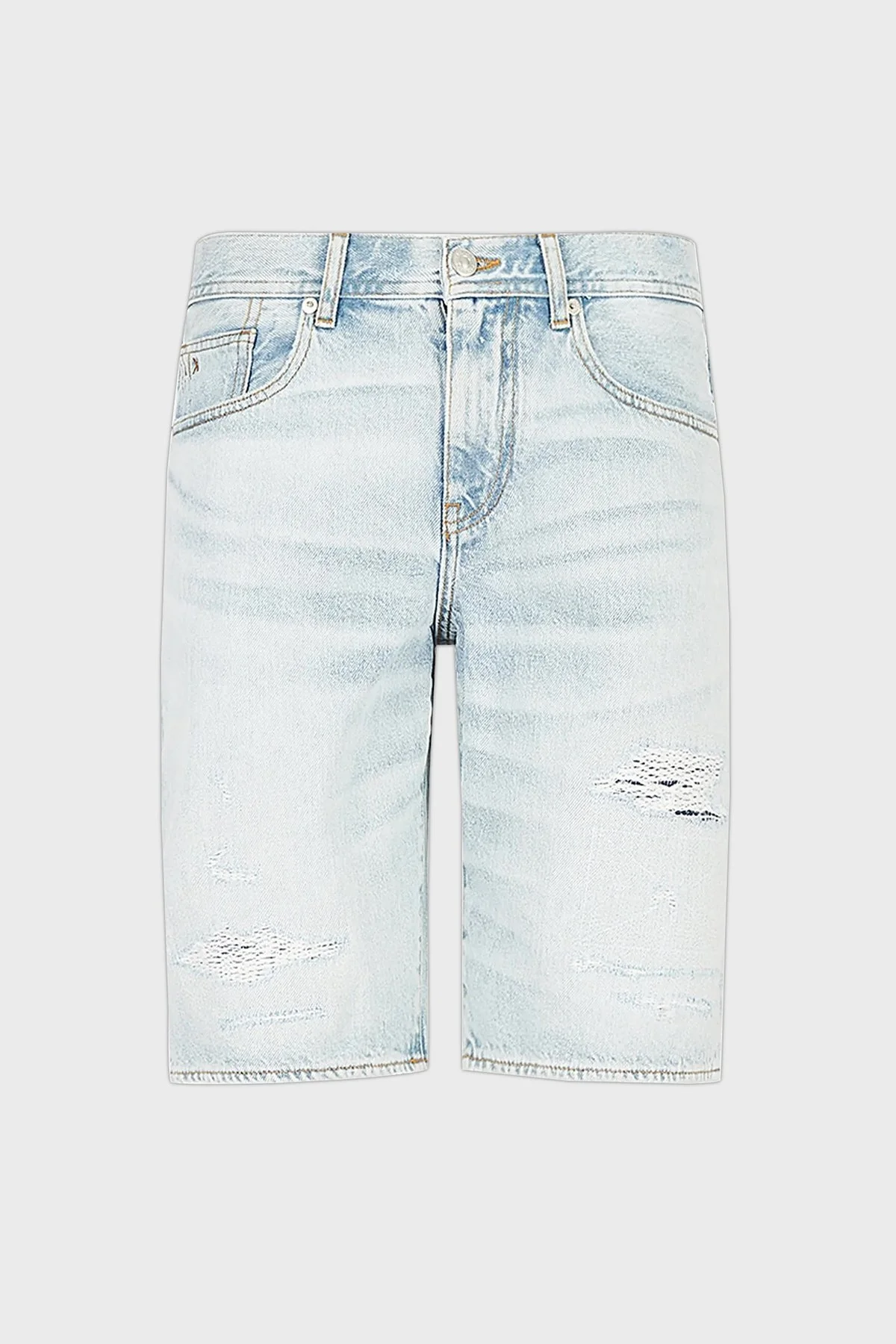 Armani Exchange % 100 Pamuk Regular Fit Kot Erkek Short 3RZJ65 Z1S5Z 1500 Buz Mavisi - 5