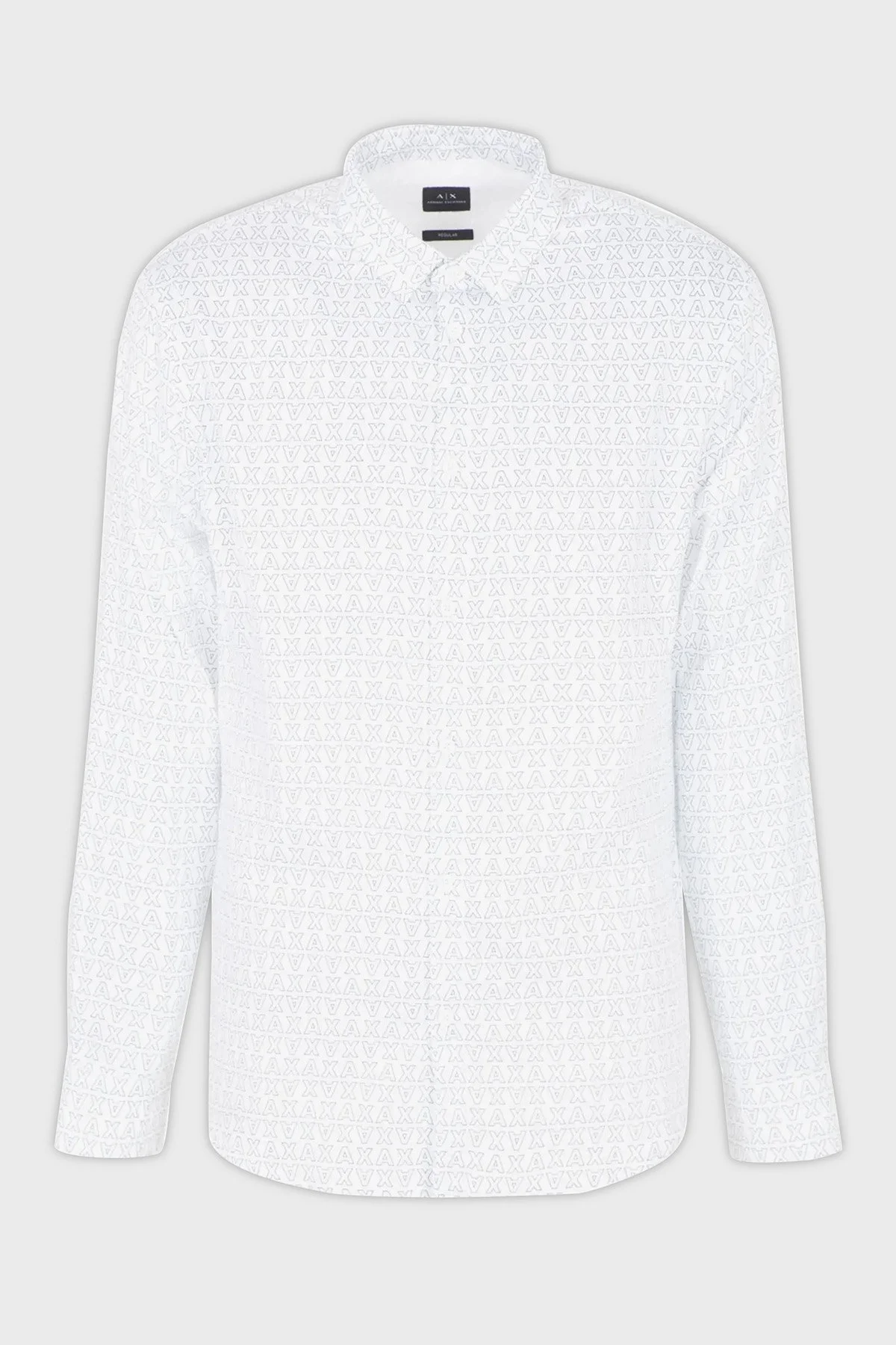 Armani Exchange % 100 Pamuk Regular Fit Logo Desenli Erkek Gömlek 6RZC45 ZNZRZ 21CL BEYAZ - 5