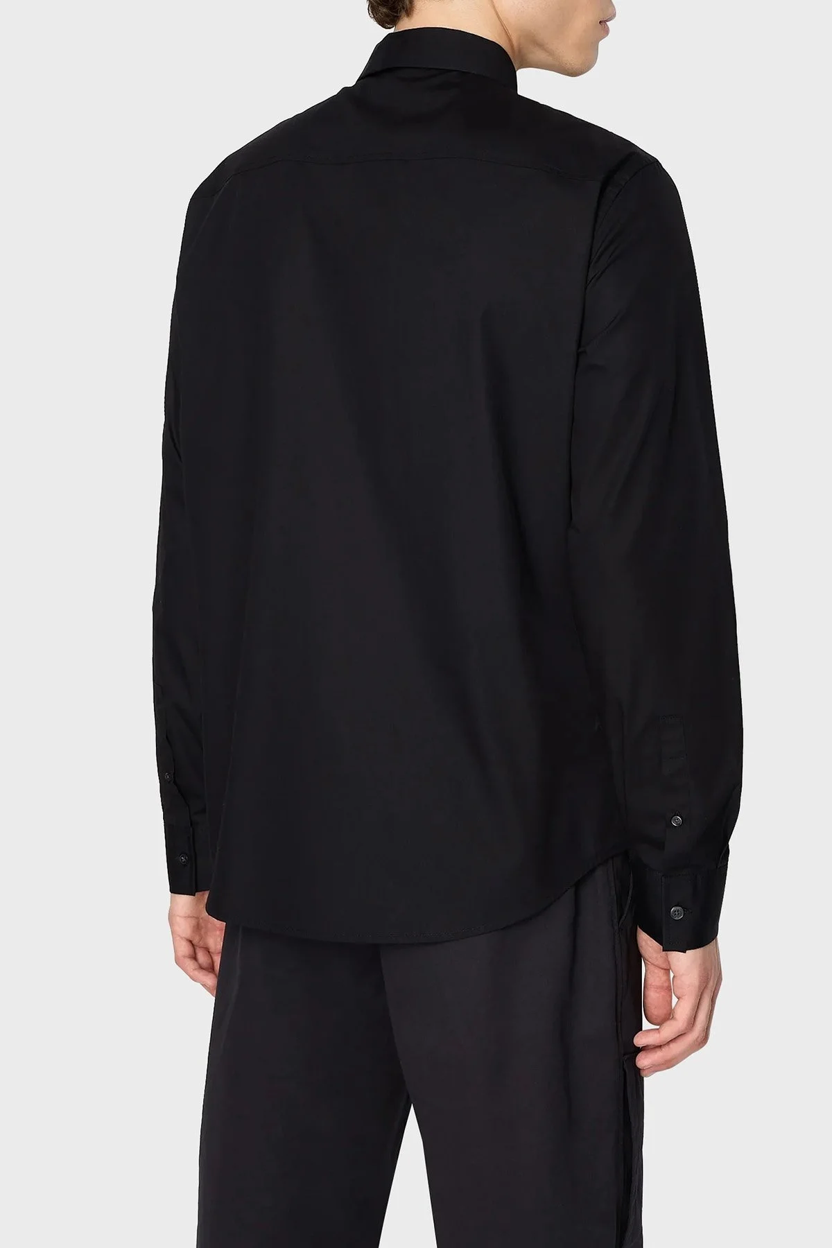 Armani Exchange % 100 Pamuk Regular Fit Logo Detaylı Erkek Gömlek 6RZC03 ZNXLZ 1200 SİYAH - 2
