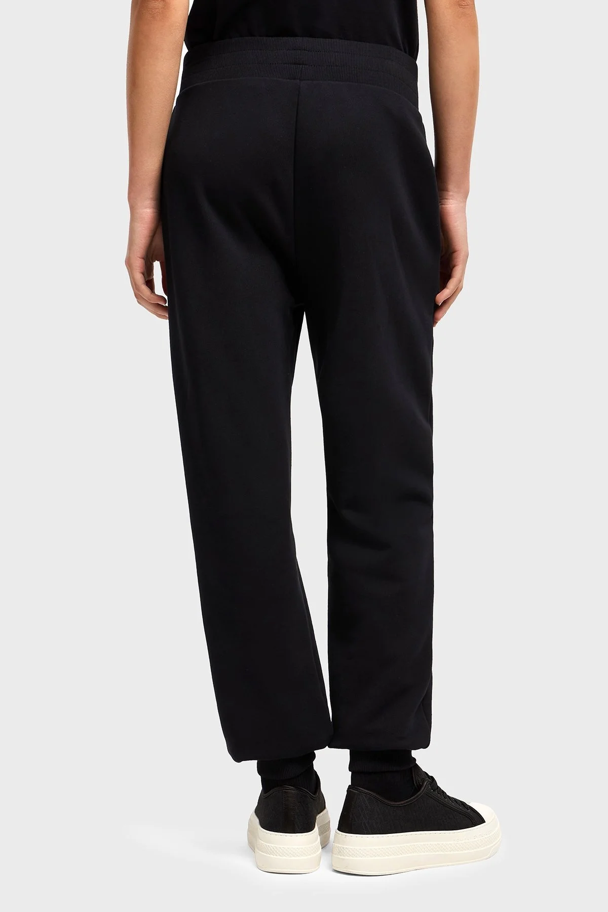 Armani Exchange % 100 Pamuk Regular Fit Ribanalı Paça Bayan Pantolon XW000162 AF11851 UC001 SİYAH - 7