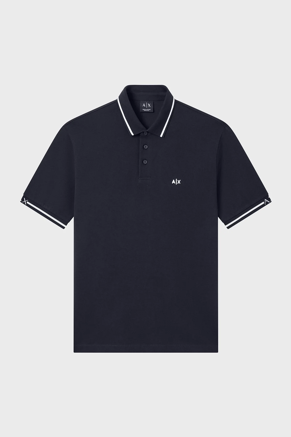 Armani Exchange % 100 Pamuk Regular Fit Şerit Detaylı Erkek Polo XM002356 AF13026 UB101 LACİVERT - 5
