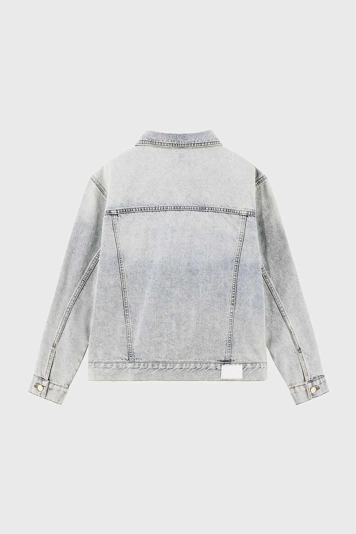 Armani Exchange %100 Pamuk Regular Fit Zımba Detaylı Kadın Ceket XW002526 AF25775 MB003 Açık mavi - 7