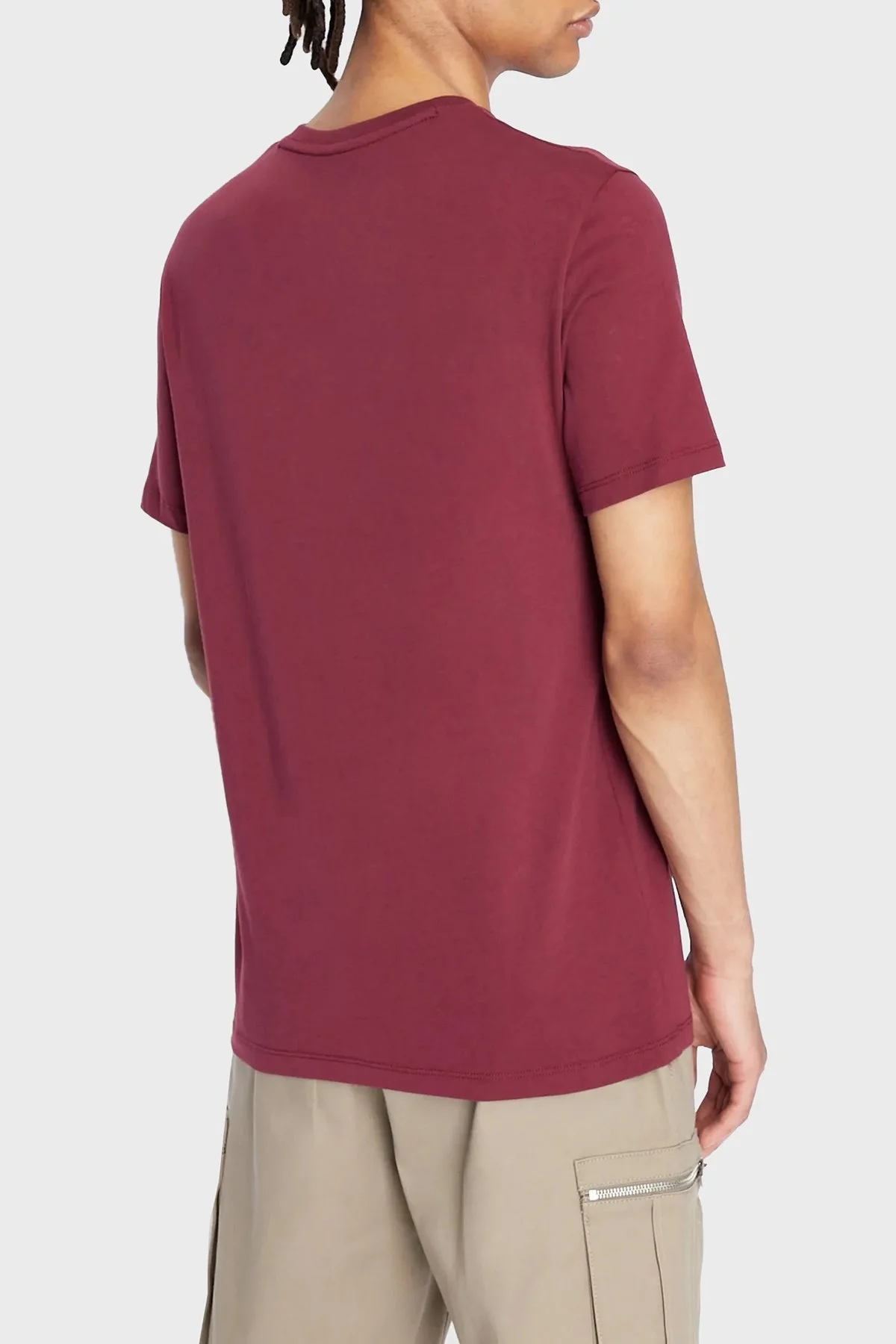 Armani Exchange % 100 Pamuk Slim Fit Baskılı Bisiklet Yaka Erkek T Shirt 8NZTCJ Z8H4Z 1440 VİŞNE - 2