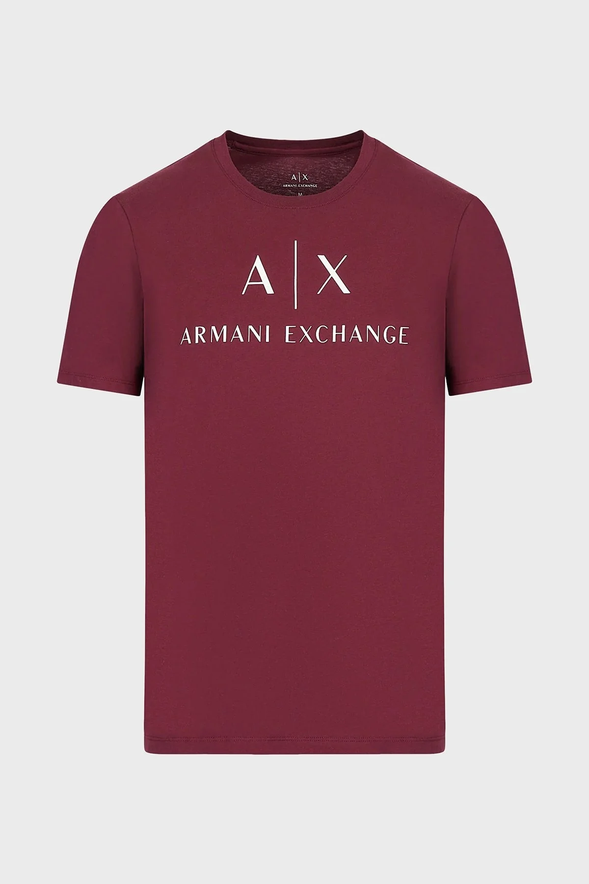 Armani Exchange % 100 Pamuk Slim Fit Baskılı Bisiklet Yaka Erkek T Shirt 8NZTCJ Z8H4Z 1440 VİŞNE - 4