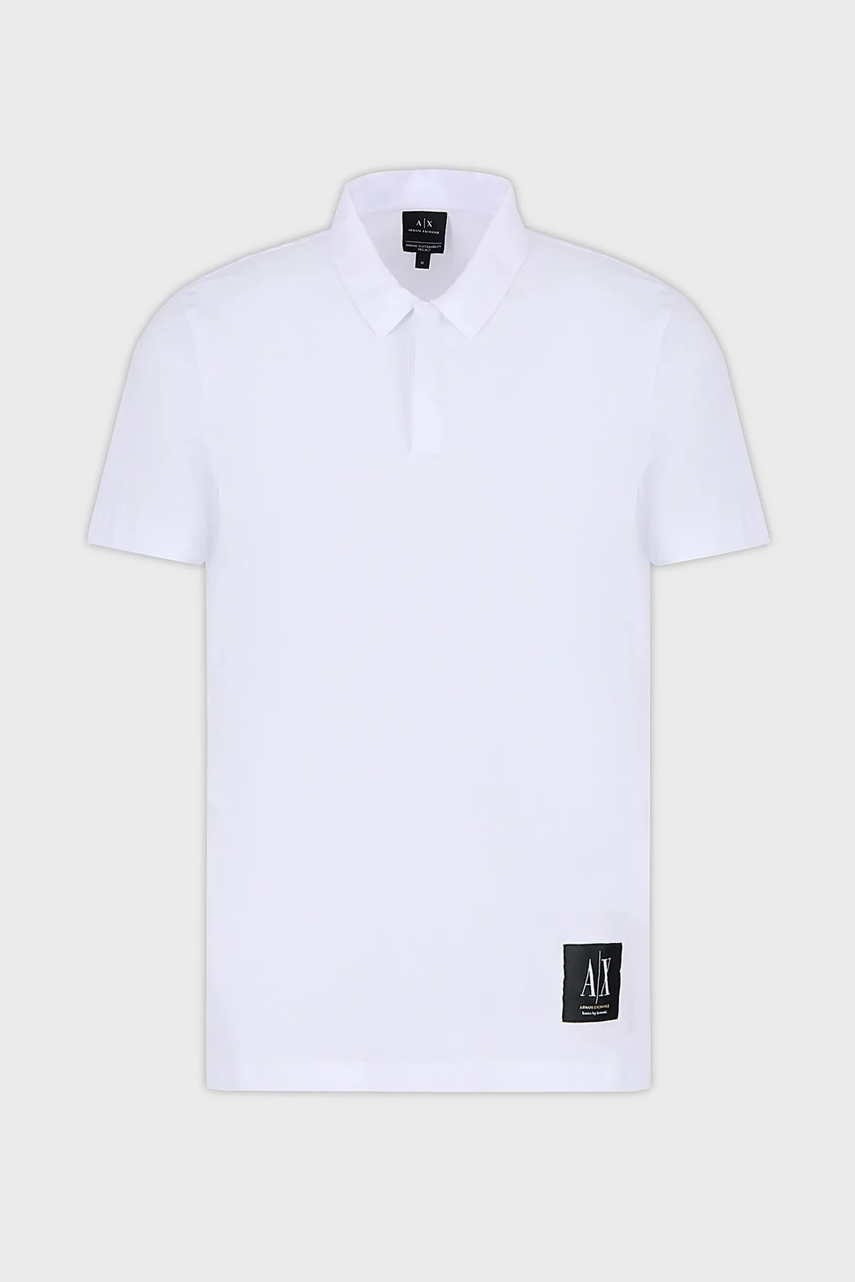 Armani Exchange % 100 Pamuk Slim Fit Erkek Polo T Shirt 3RZFAB ZJ8EZ 1100 BEYAZ - 3