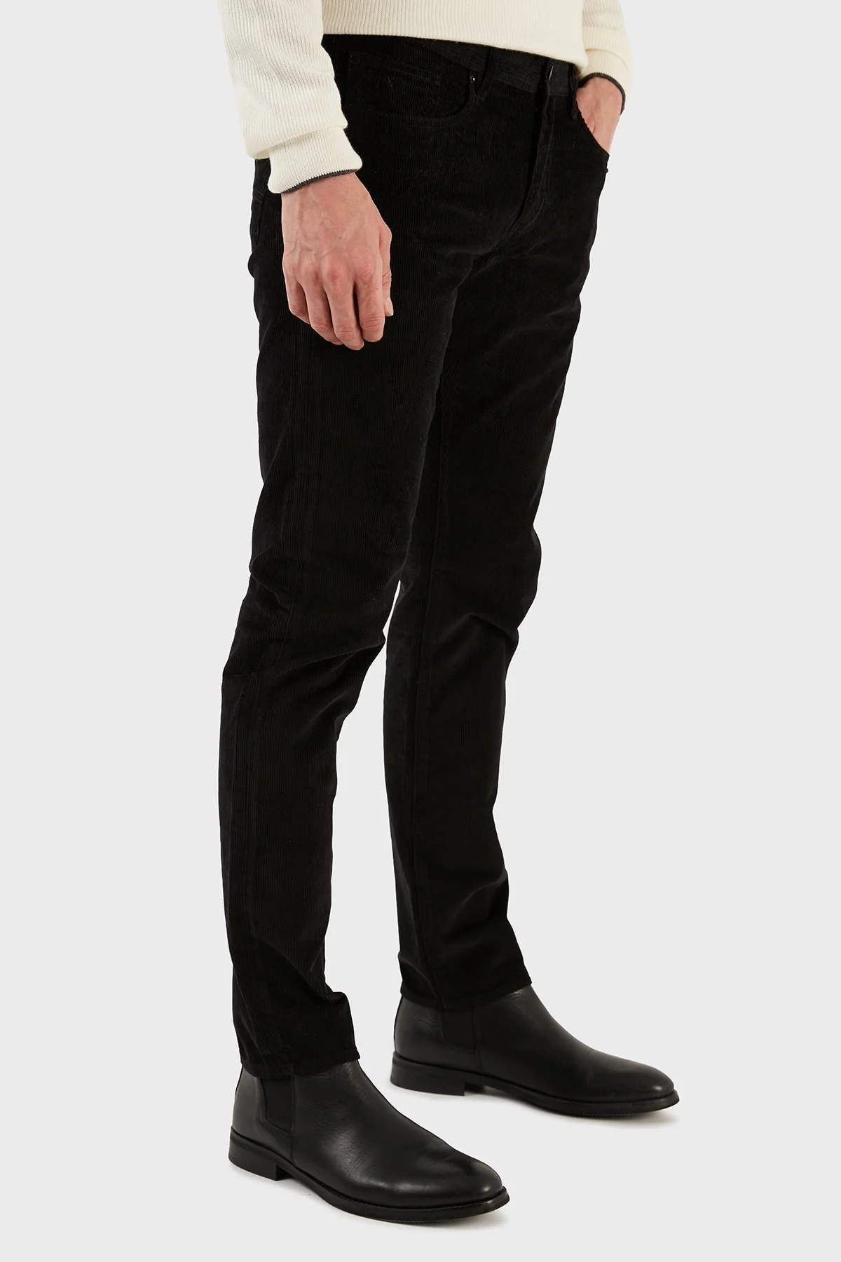 Armani Exchange % 100 Pamuk Slim Fit J13 Jeans Erkek Kot Pantolon 6LZJ13 ZNUHZ 1200 SİYAH - 3