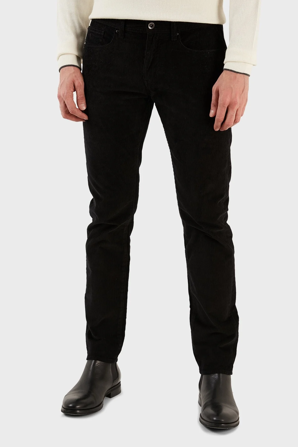 Armani Exchange % 100 Pamuk Slim Fit J13 Jeans Erkek Kot Pantolon 6LZJ13 ZNUHZ 1200 SİYAH - 6
