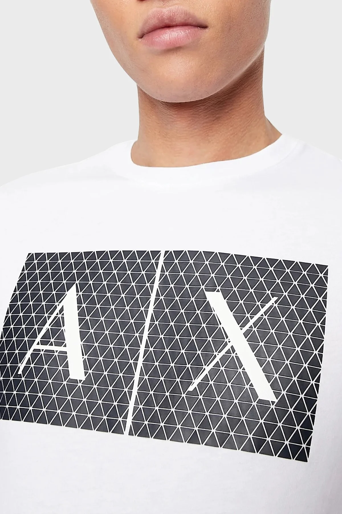 Armani Exchange % 100 Pamuklu Bisiklet Yaka Erkek T Shirt 8NZTCK Z8H4Z 1100 BEYAZ - 10