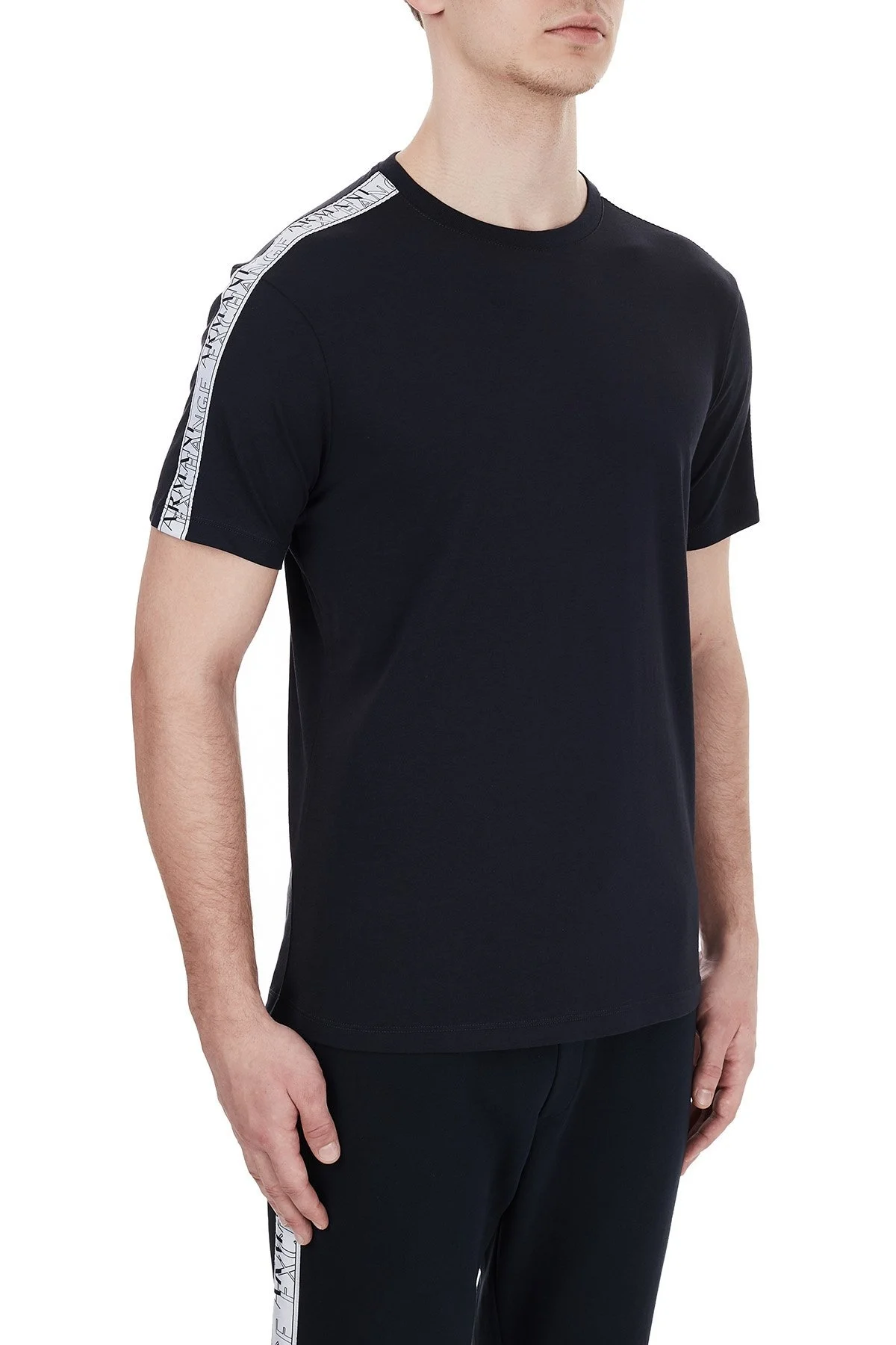 Armani Exchange % 100 Pamuklu Bisiklet Yaka T-shirt Erkek T Shirt 6HZMFM ZJH4Z 1510 LACİVERT - 4
