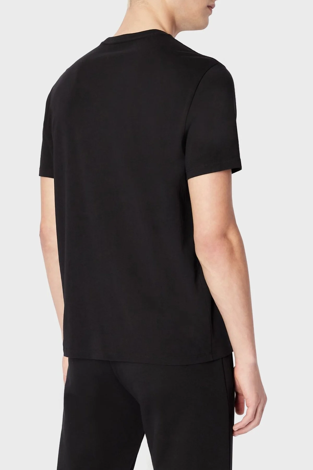 Armani Exchange % 100 Pamuklu Regular Fit Bisiklet Yaka Erkek T Shirt 6LZTAY ZJFCZ 1200 SİYAH - 2