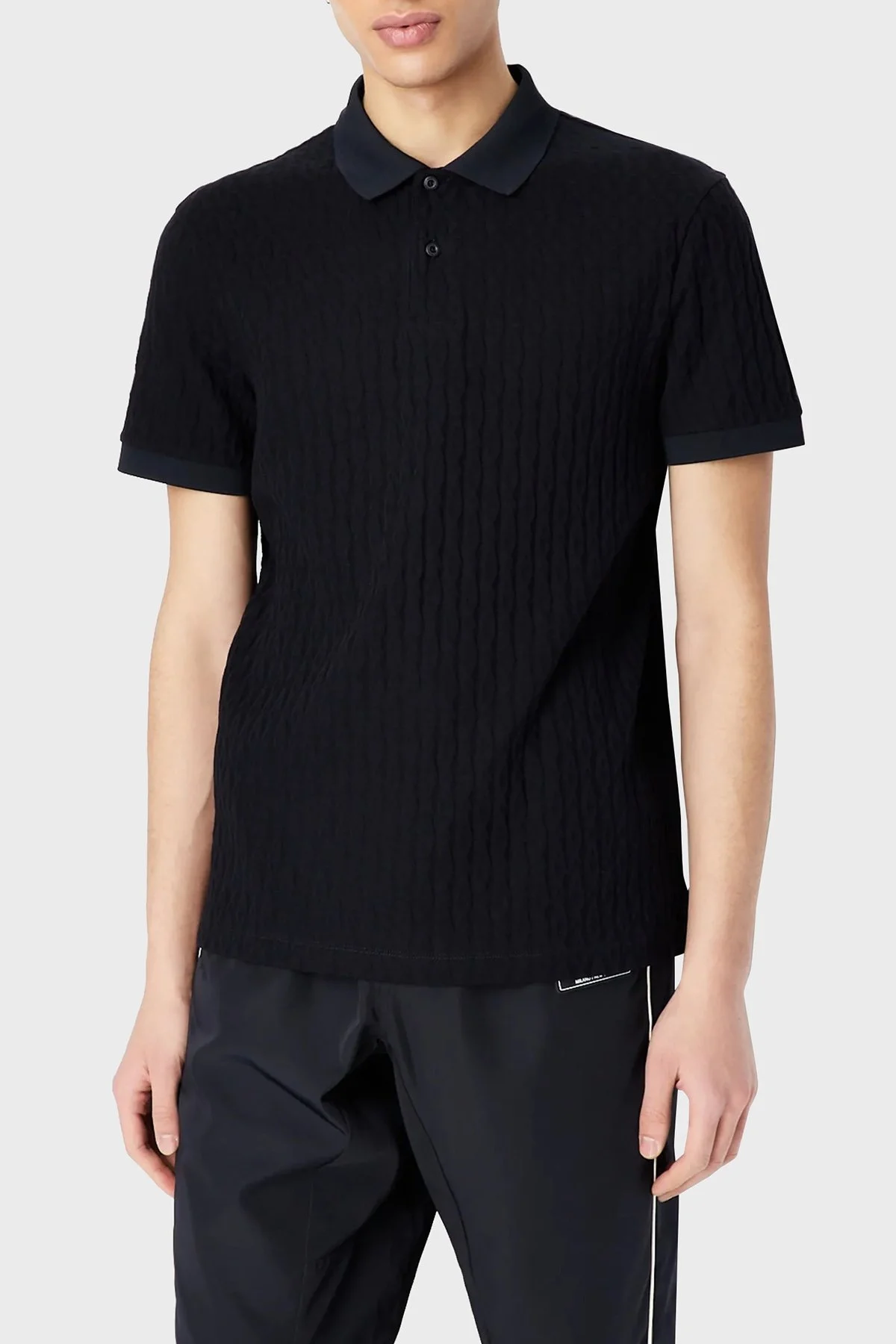 Armani Exchange % 100 Pamuklu Regular Fit Polo T Shirt Erkek Polo Yaka T Shirt 3RZFLA ZJ2ZZ 1583 LACİVERT - 1