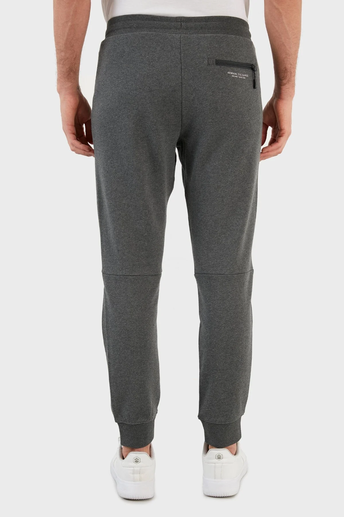 Armani Exchange % 100 Pamuklu Regular Fit Jogger Spor Erkek Pantolon 8NZP73 ZJKRZ 3909 ANTRASİT - 5