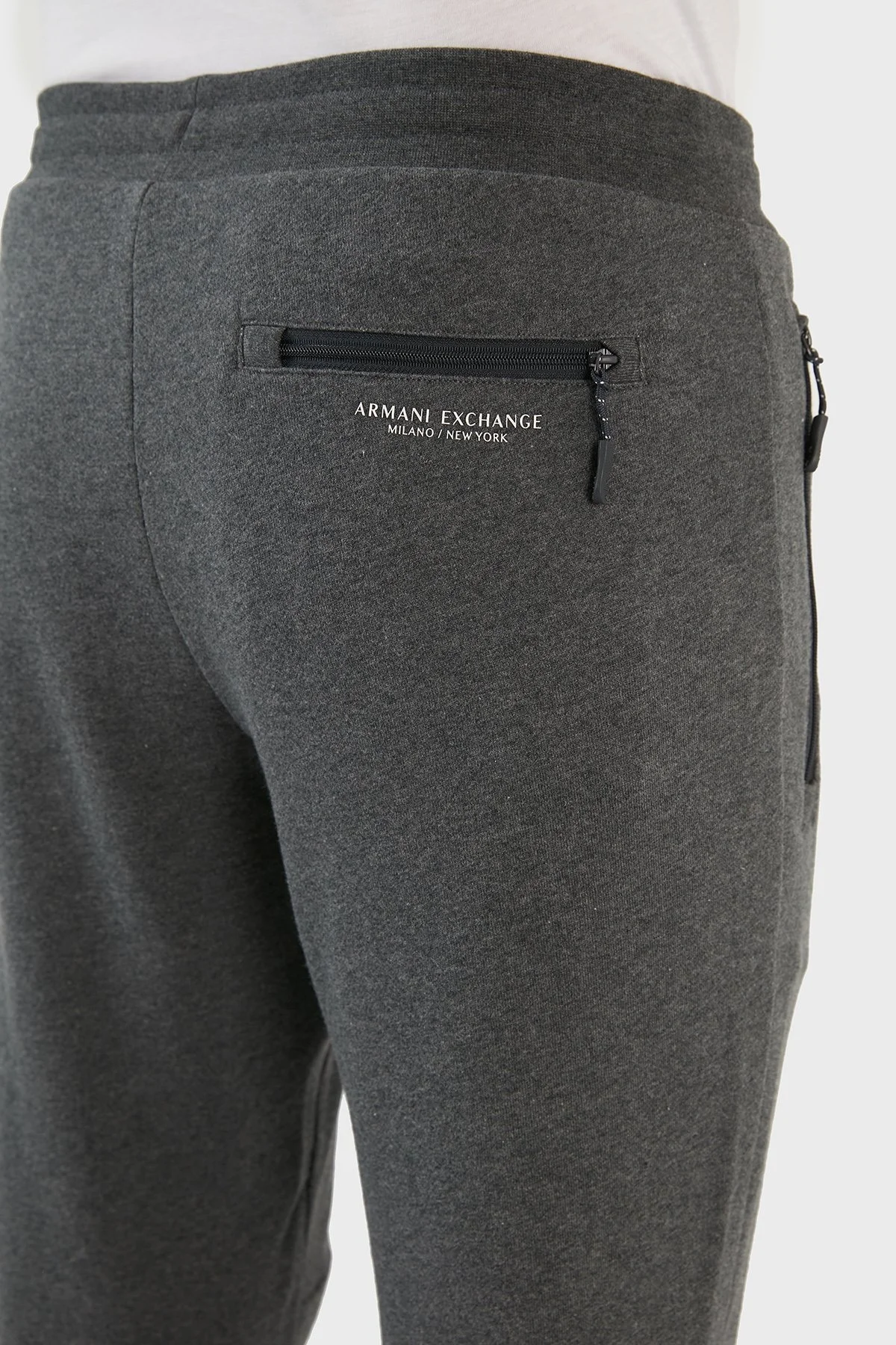 Armani Exchange % 100 Pamuklu Regular Fit Jogger Spor Erkek Pantolon 8NZP73 ZJKRZ 3909 ANTRASİT - 6