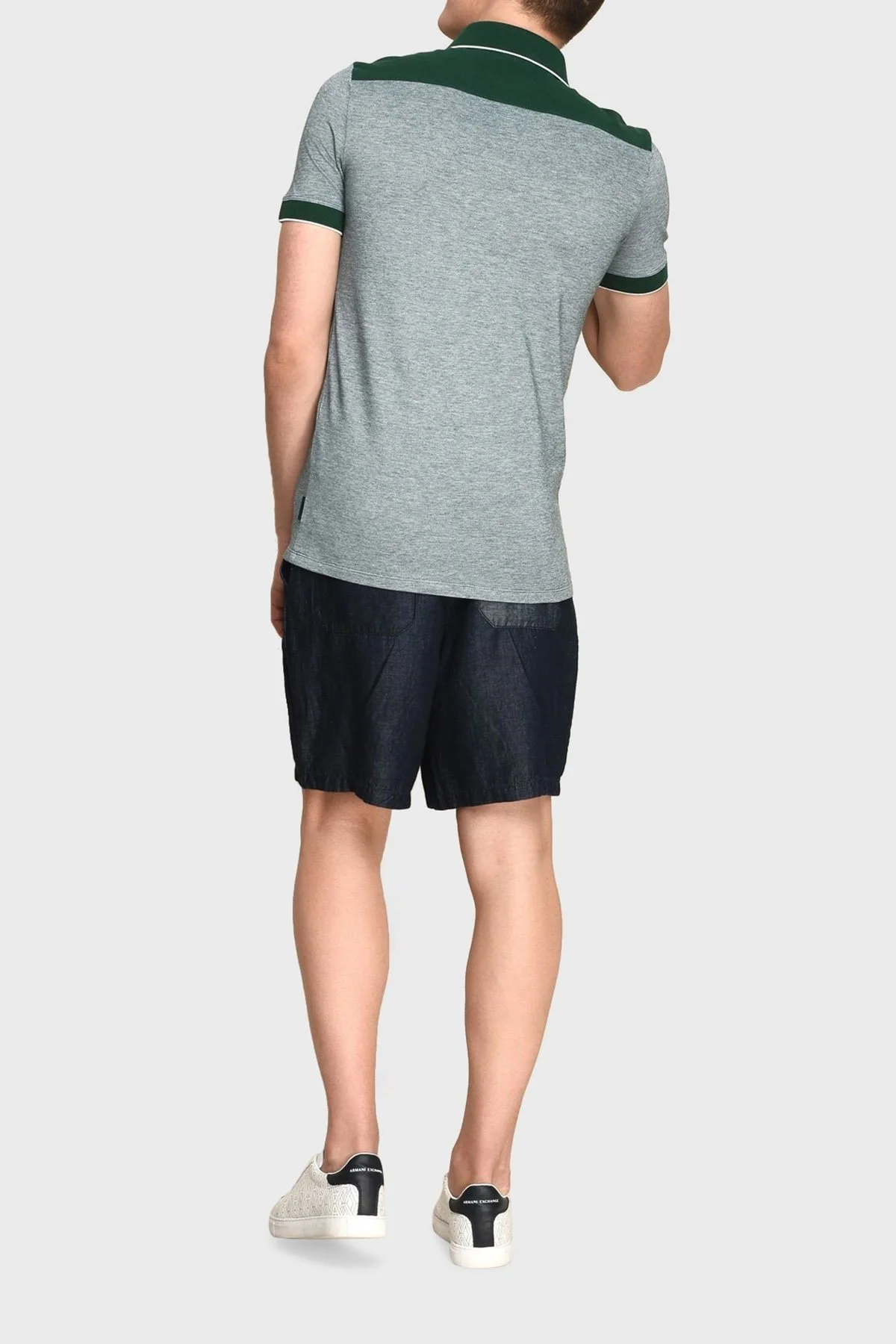 Armani Exchange % 100 Pamuklu Regular Fit T Shirt Erkek Polo 8NZF76 Z8M5Z 1863 HAKİ - 4