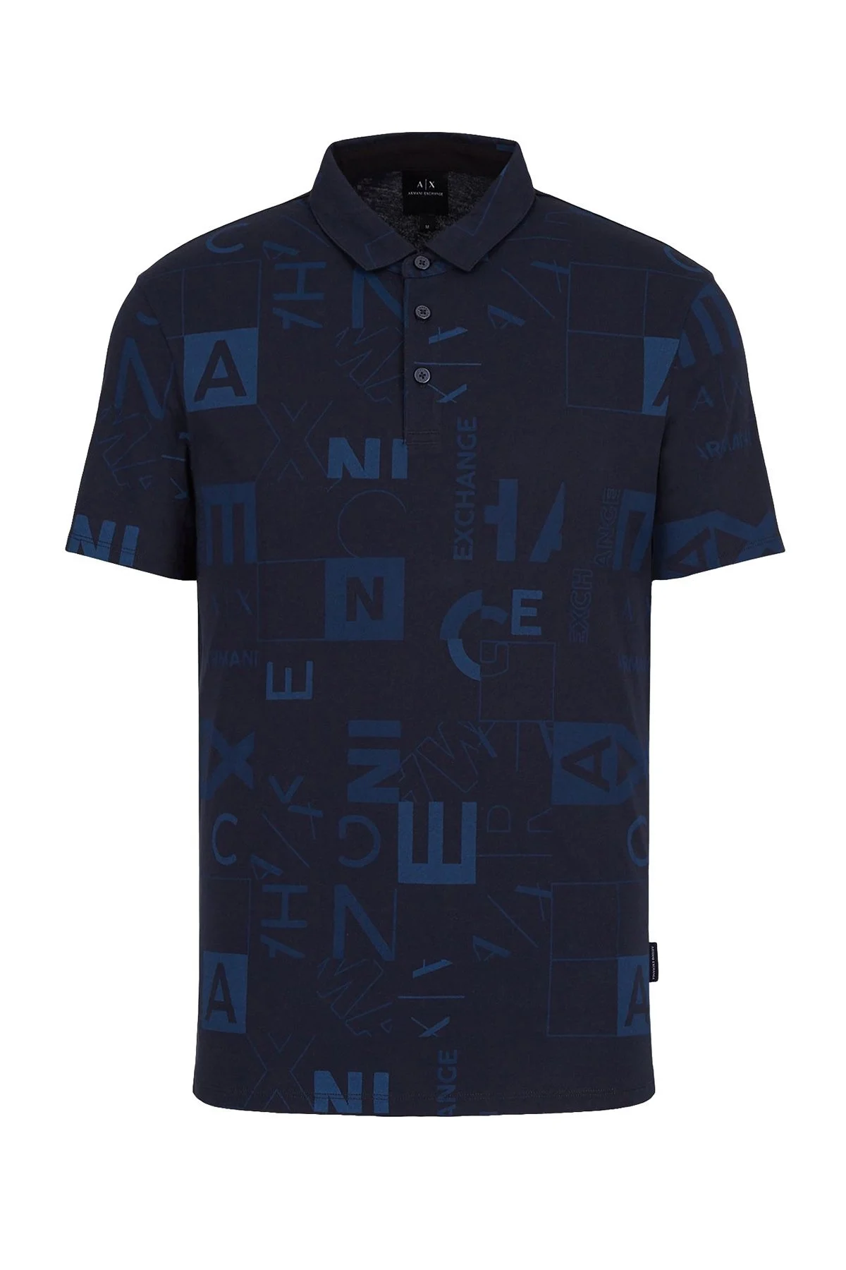 Armani Exchange % 100 Pamuklu T Shirt Erkek Polo 3KZFFD ZJH4Z 4531 LACİVERT - 6