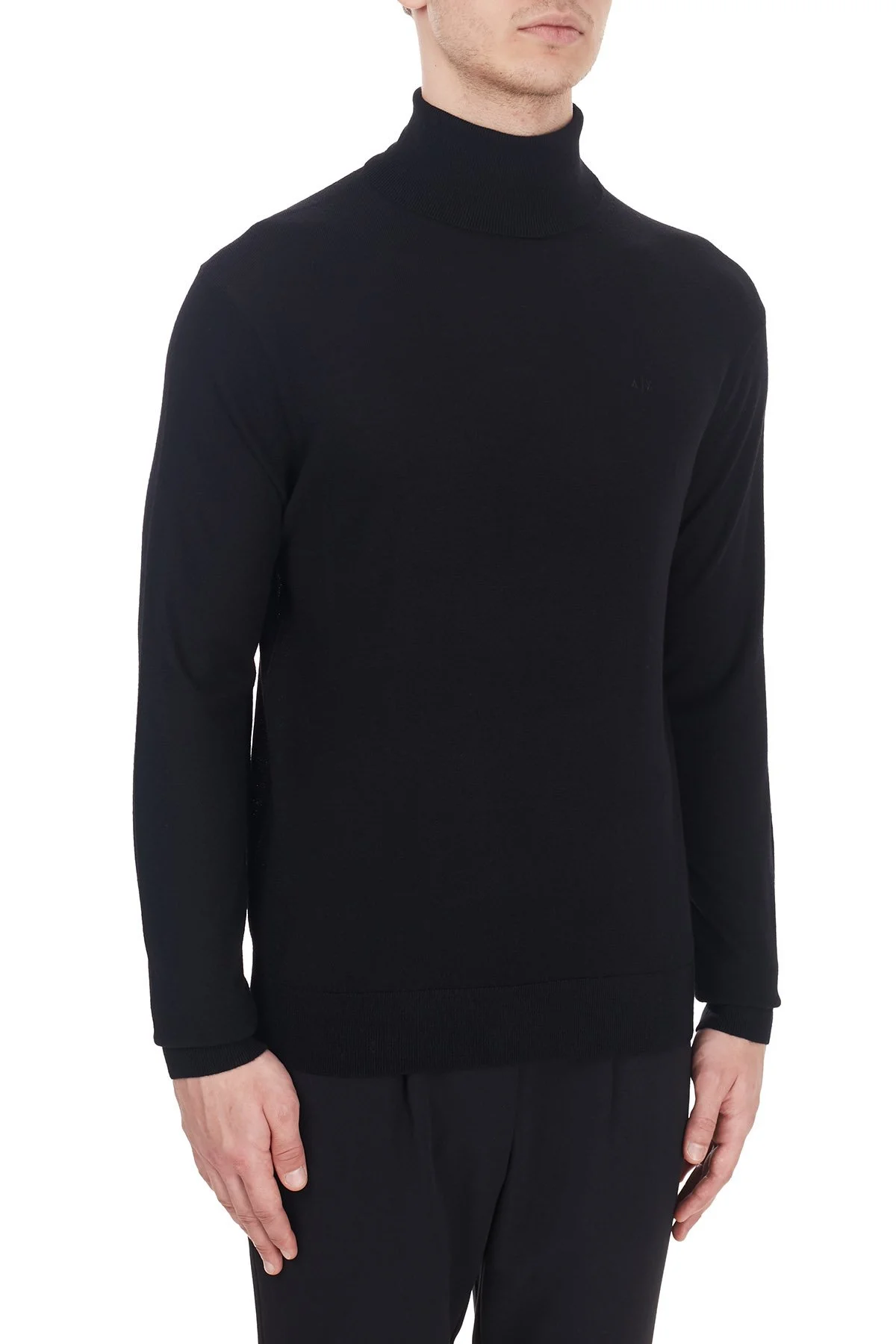 Armani Exchange % 100 Yünlü Balıkçı Yaka Erkek Kazak 8NZM3C ZM8AZ 1200 Siyah - 4