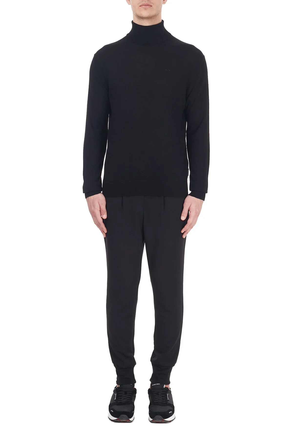 Armani Exchange % 100 Yünlü Balıkçı Yaka Erkek Kazak 8NZM3C ZM8AZ 1200 Siyah - 5