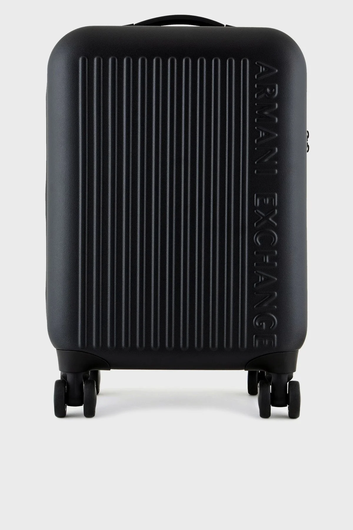 Armani Exchange 4G Kabartmalı Logolu Çift Fermuarlı Kabin Boy Erkek Valiz XM000899 AF13793 UC001 SİYAH - 1