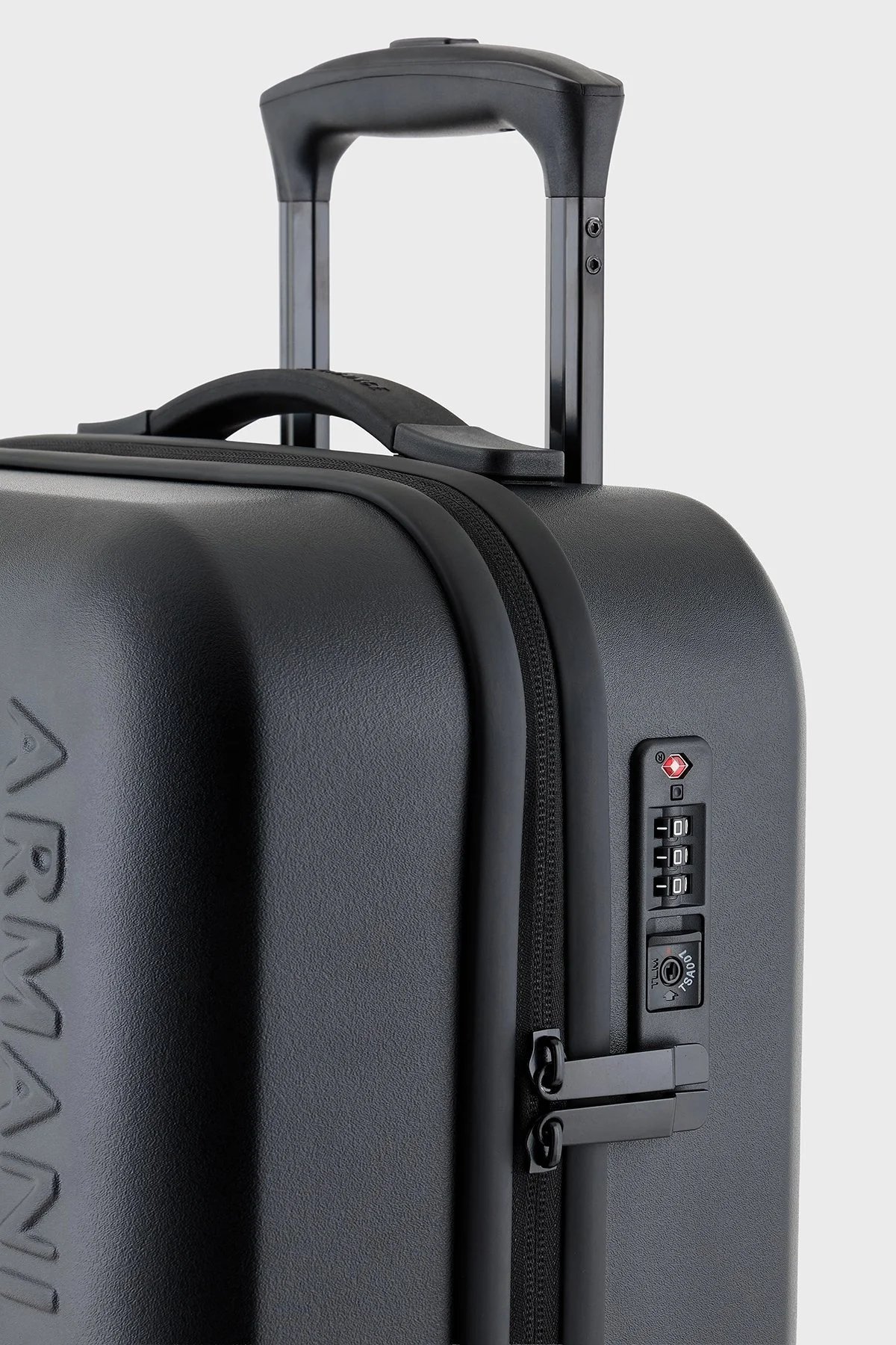 Armani Exchange 4G Kabartmalı Logolu Çift Fermuarlı Kabin Boy Erkek Valiz XM000899 AF13793 UC001 SİYAH - 5