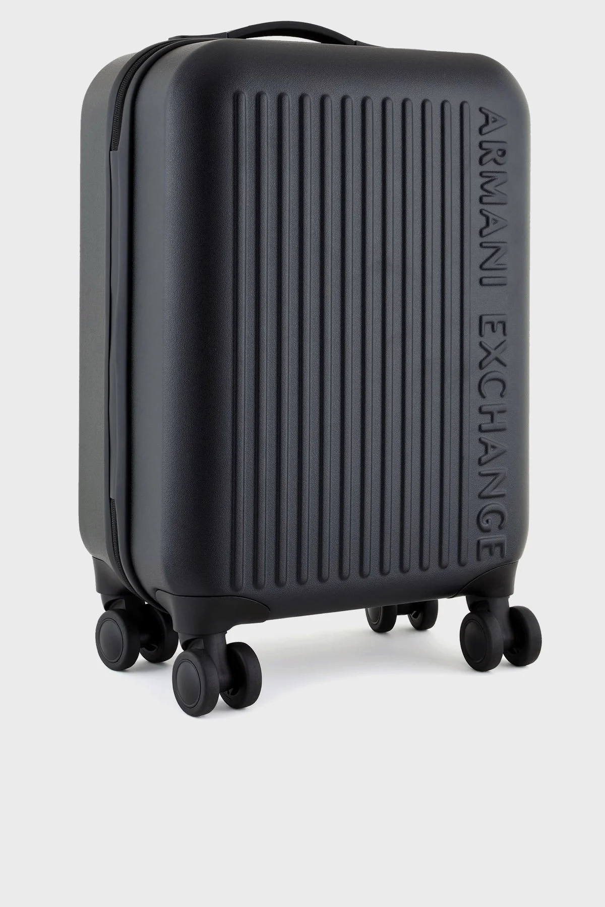 Armani Exchange 4G Kabartmalı Logolu Çift Fermuarlı Kabin Boy Erkek Valiz XM000899 AF13793 UC001 SİYAH - 7