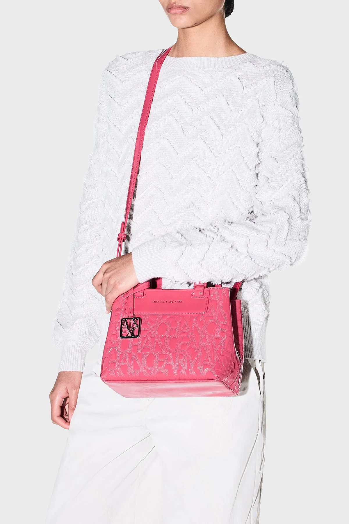 Armani Exchange 4G Logolu Çıkarılabilir Askılı Kadın Çanta XW001576 AF17290 U4235 Pembe - 2