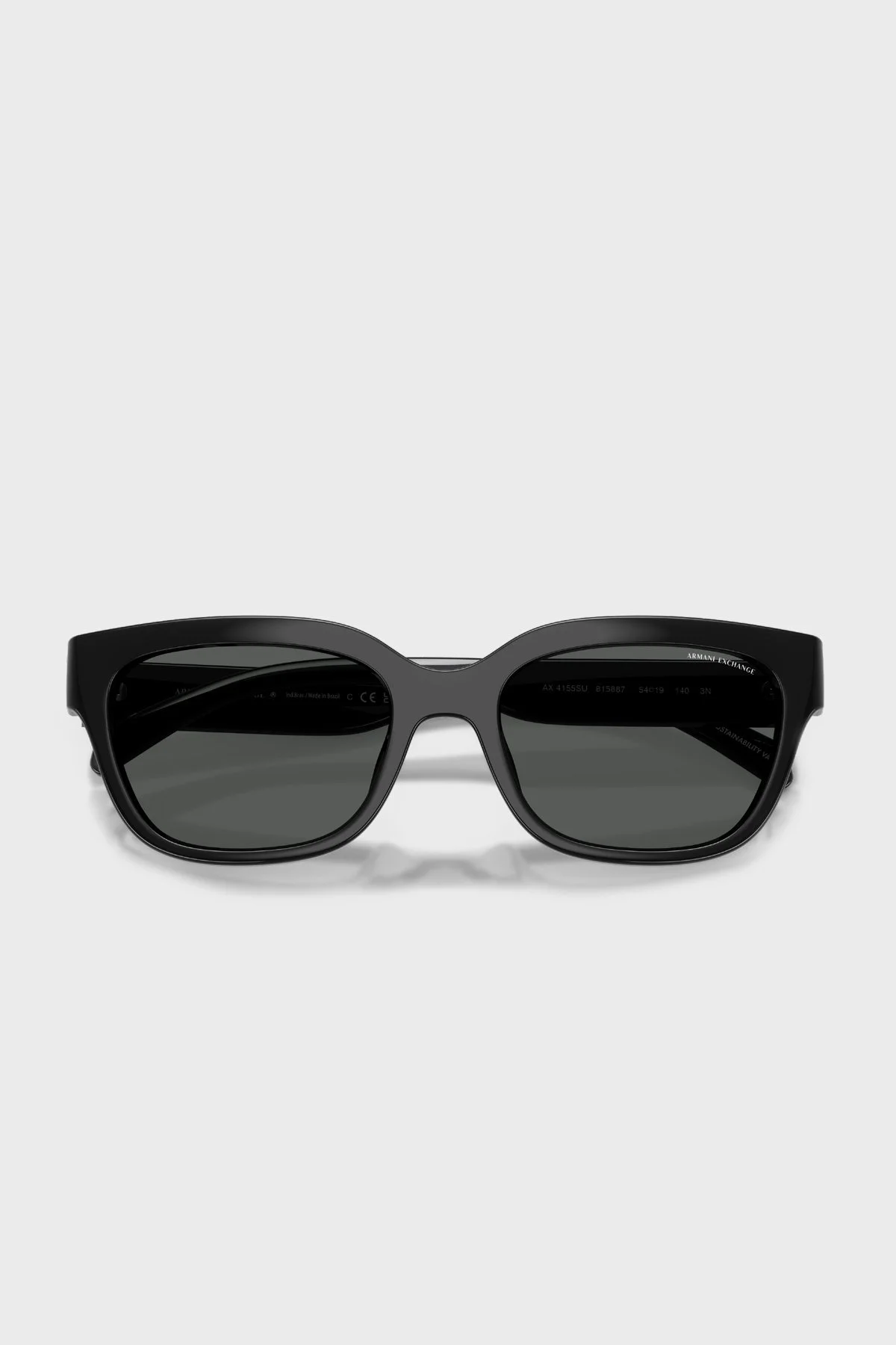 Armani Exchange Asimetrik Güneş Bayan Gözlük 0AX4155SU 815887 54 Parlak Siyah-Koyu Gri - 5