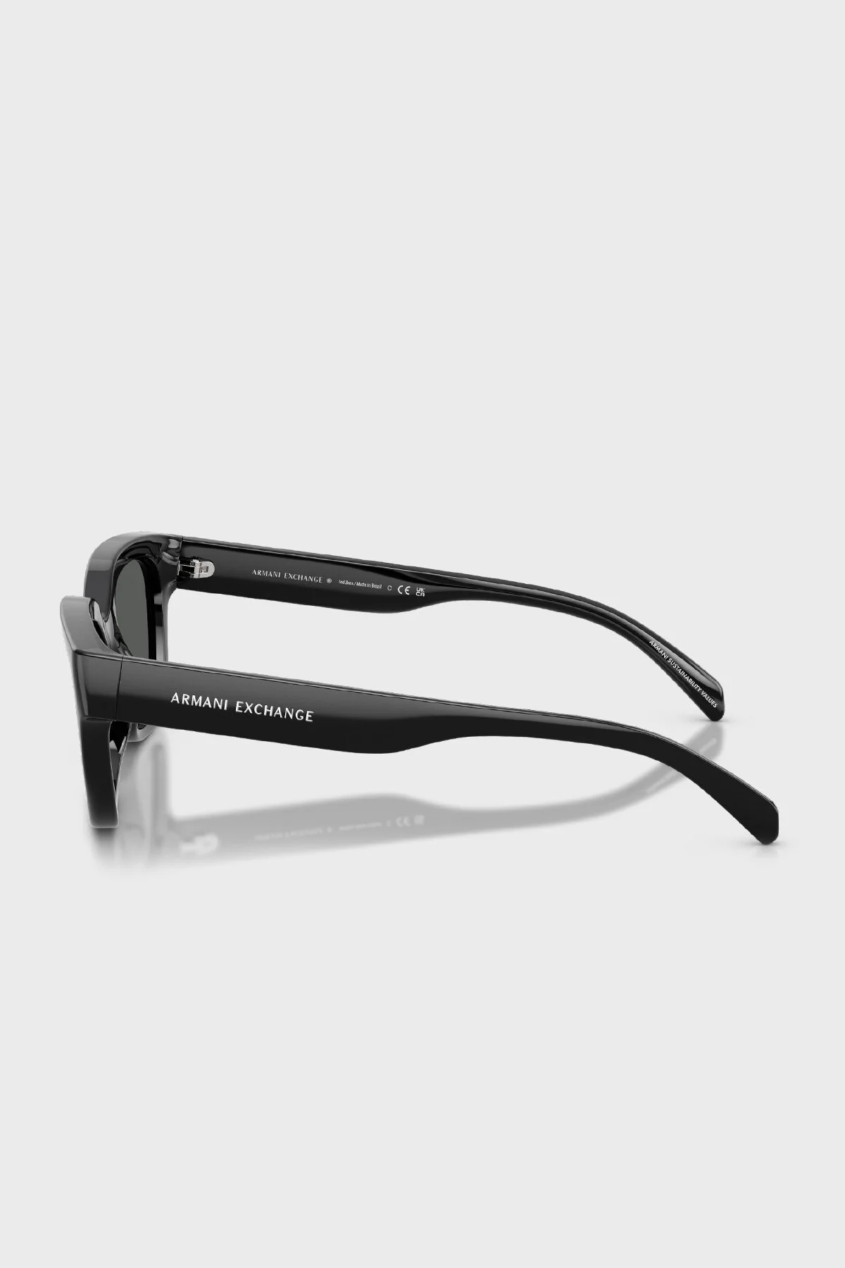 Armani Exchange Asimetrik Güneş Bayan Gözlük 0AX4155SU 815887 54 Parlak Siyah-Koyu Gri - 6