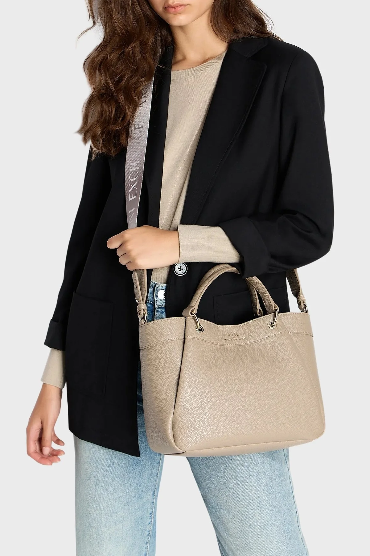 Armani Exchange Ayarlanabilir Askılı Astarsız Bayan Çanta 942911 CC783 09752 TOPRAK - 2