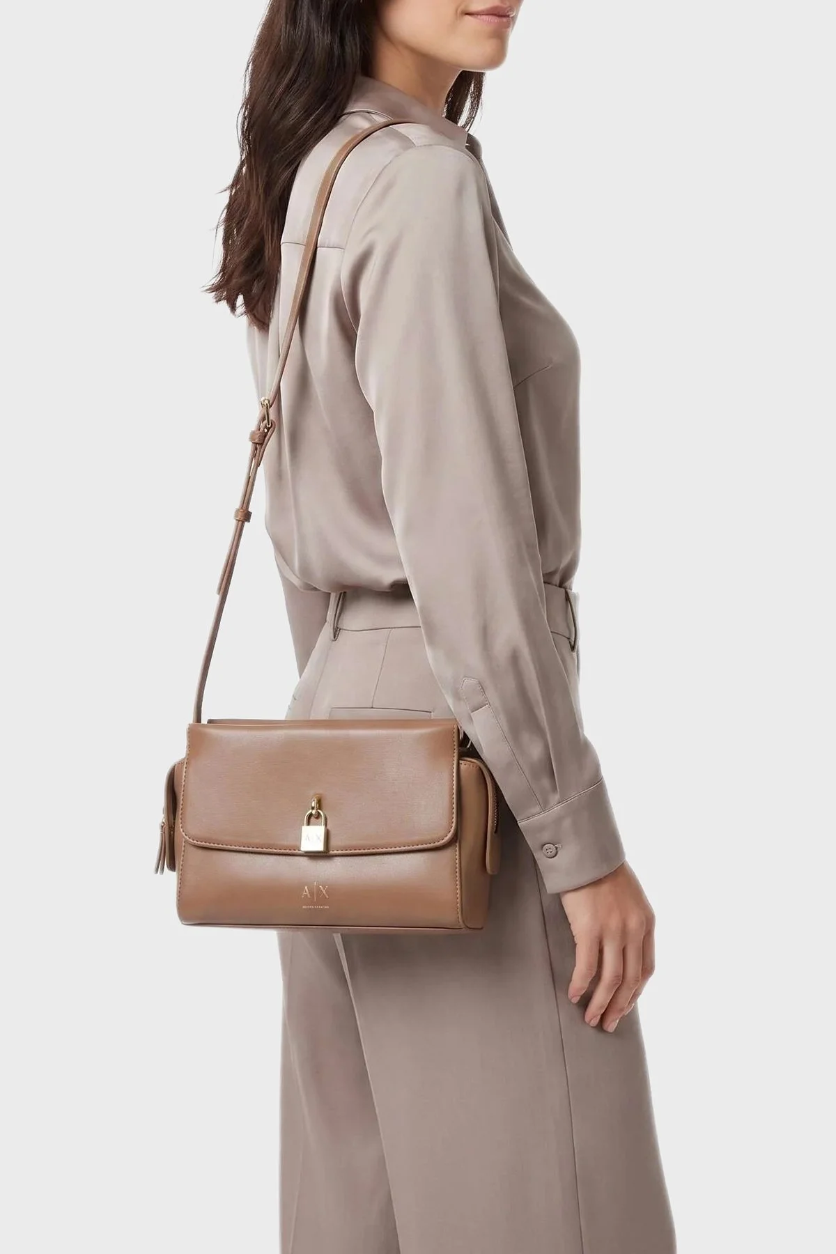 Armani Exchange Ayarlanabilir Askılı Kadın Çanta XW003055 AF28605 U6186 Taba - 2