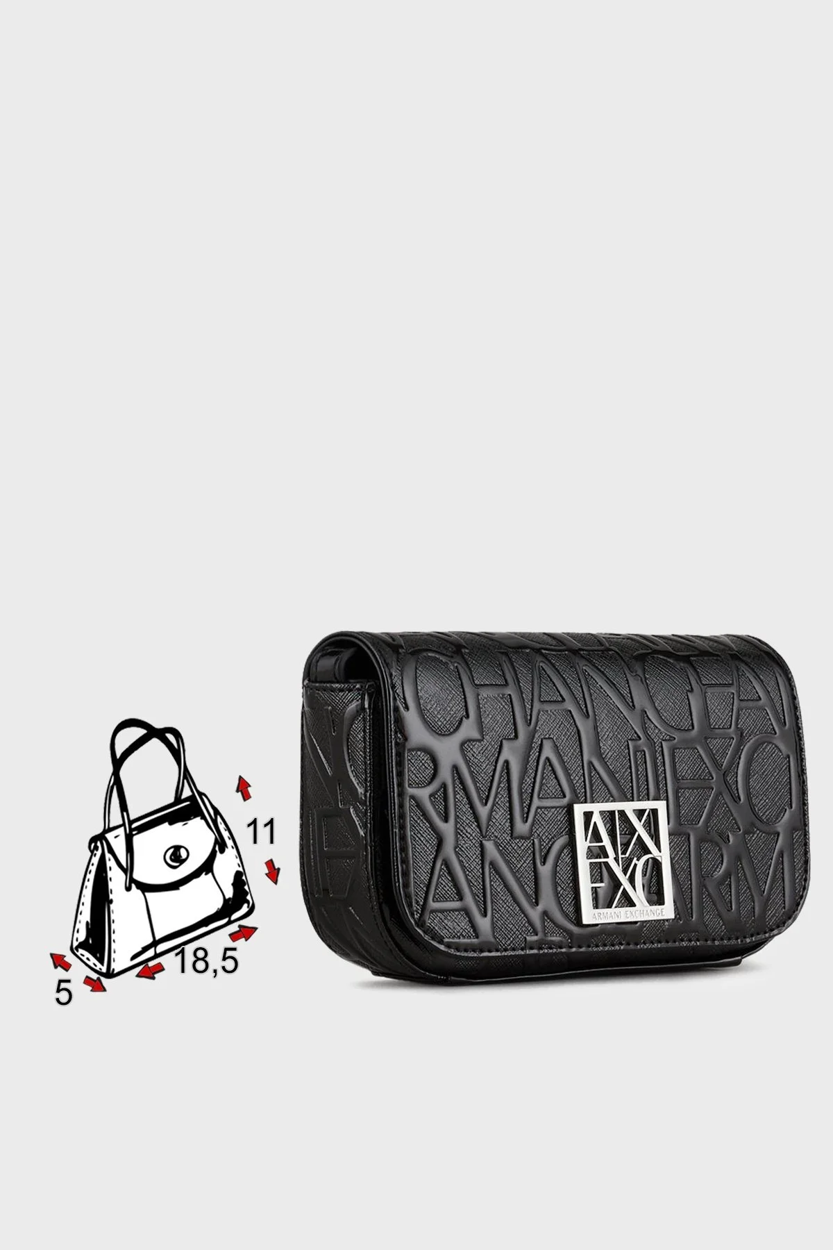 Armani Exchange Ayarlanabilir Çapraz Askılı Bayan Çanta 942734 CC794 00020 SİYAH - 7