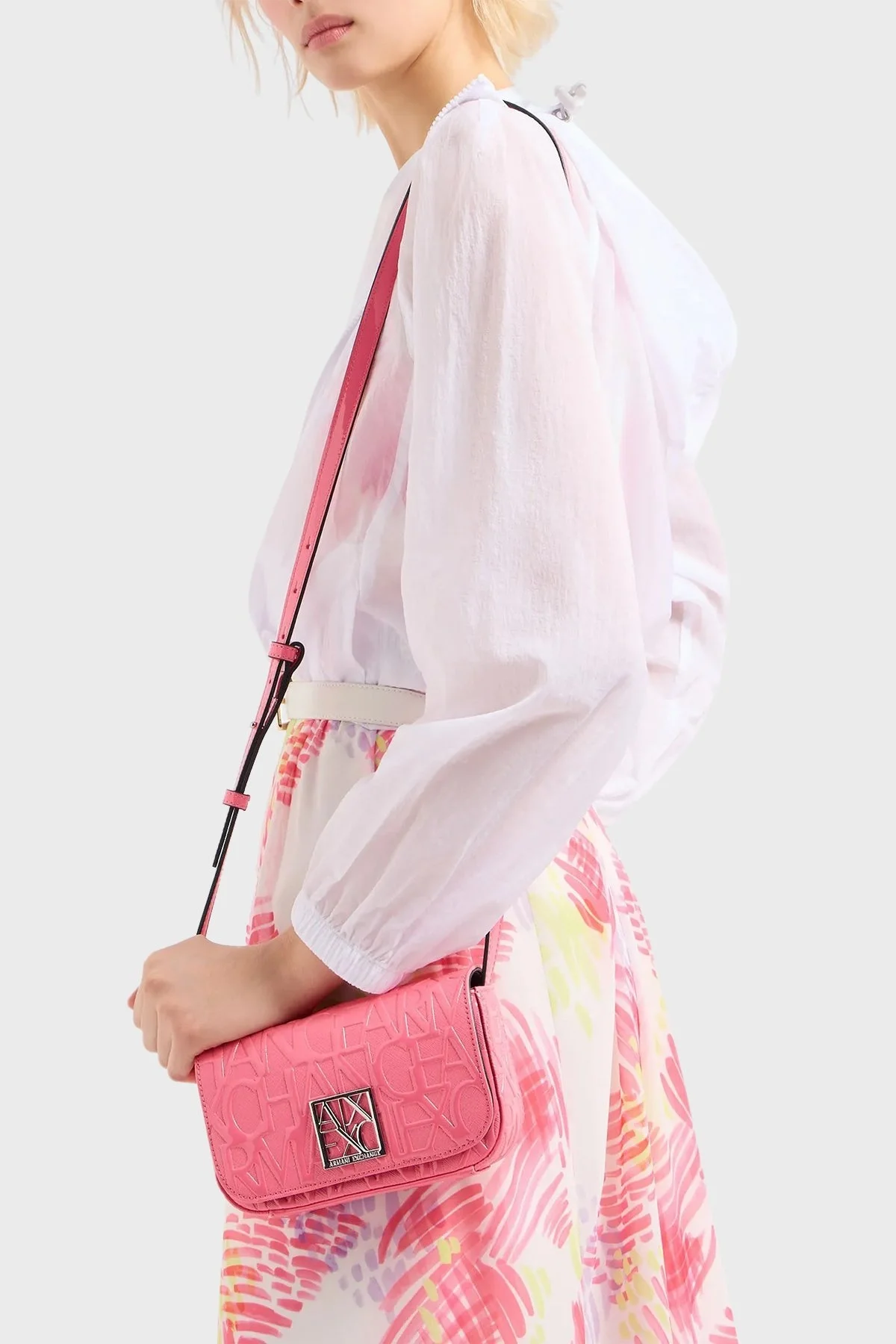 Armani Exchange Ayarlanabilir Çapraz Askılı Bayan Çanta 942734 CC794 09677 PEMBE - 2