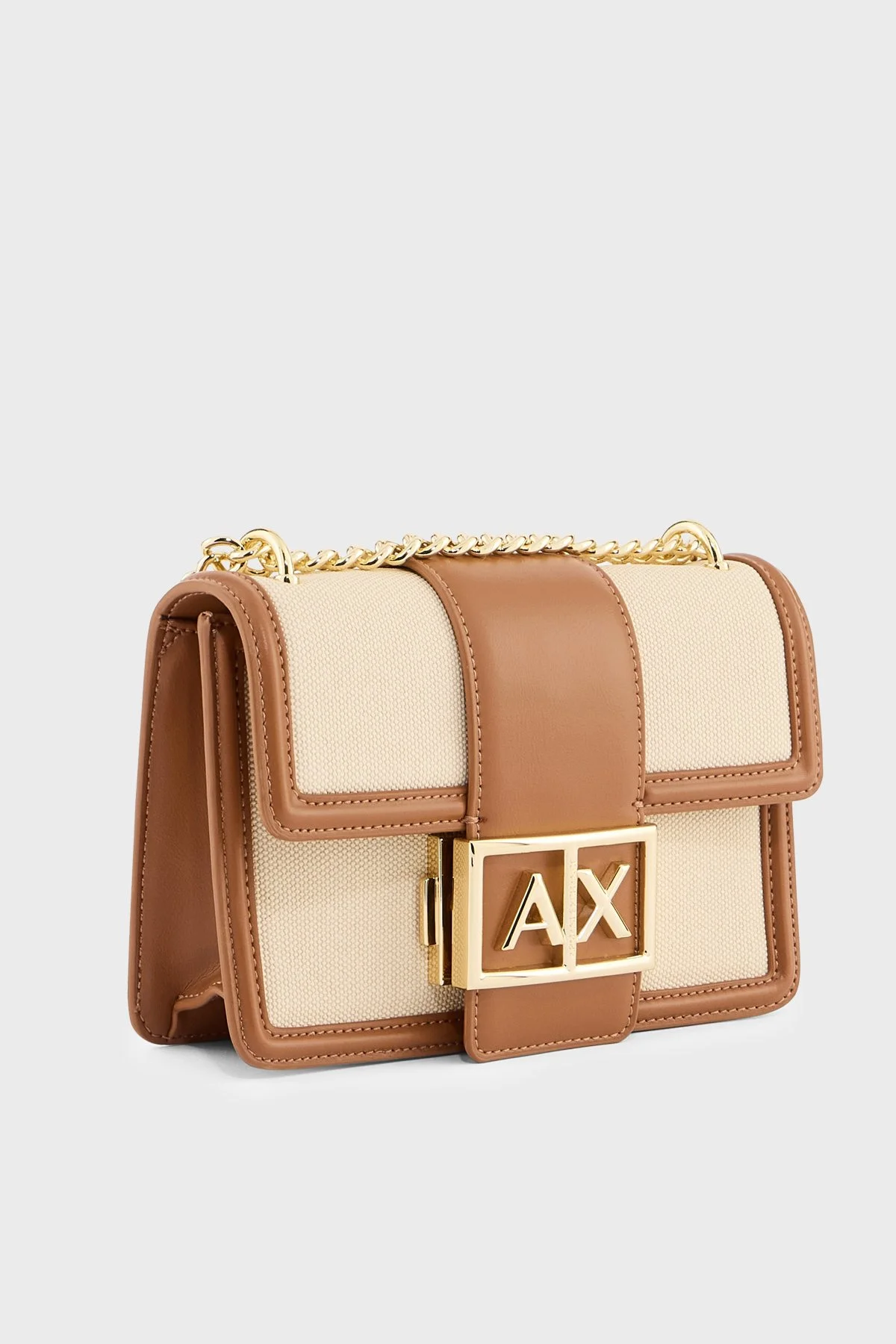 Armani Exchange Ayarlanabilir Zincir Askılı Kadın Çanta XW000071 AF22570 M6261 Bej - 4