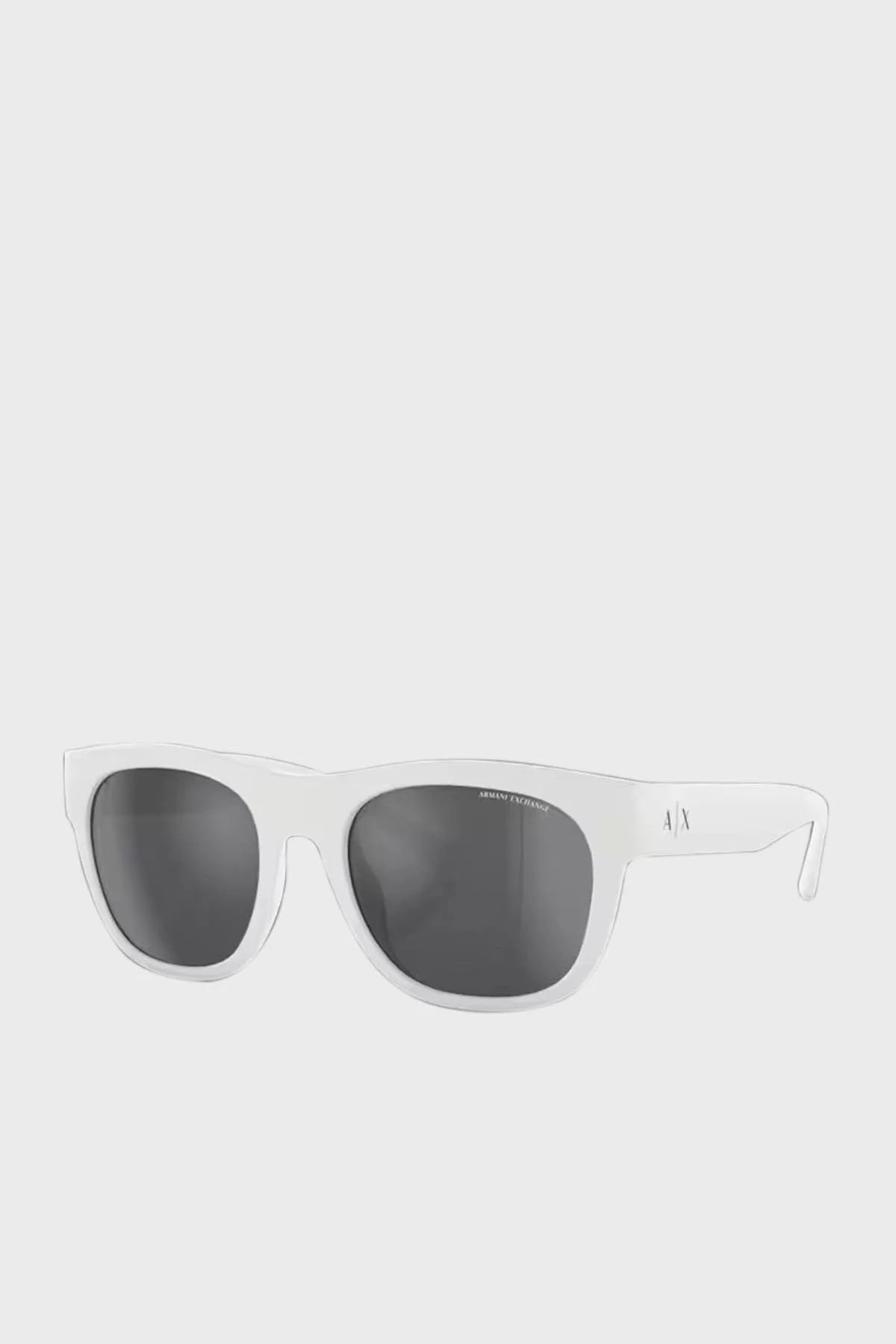 Armani Exchange Aynalı Güneş Erkek Gözlük 0AX4128SU 83156G 55 Mat Beyaz-Gri Ayna Gümüş - 1