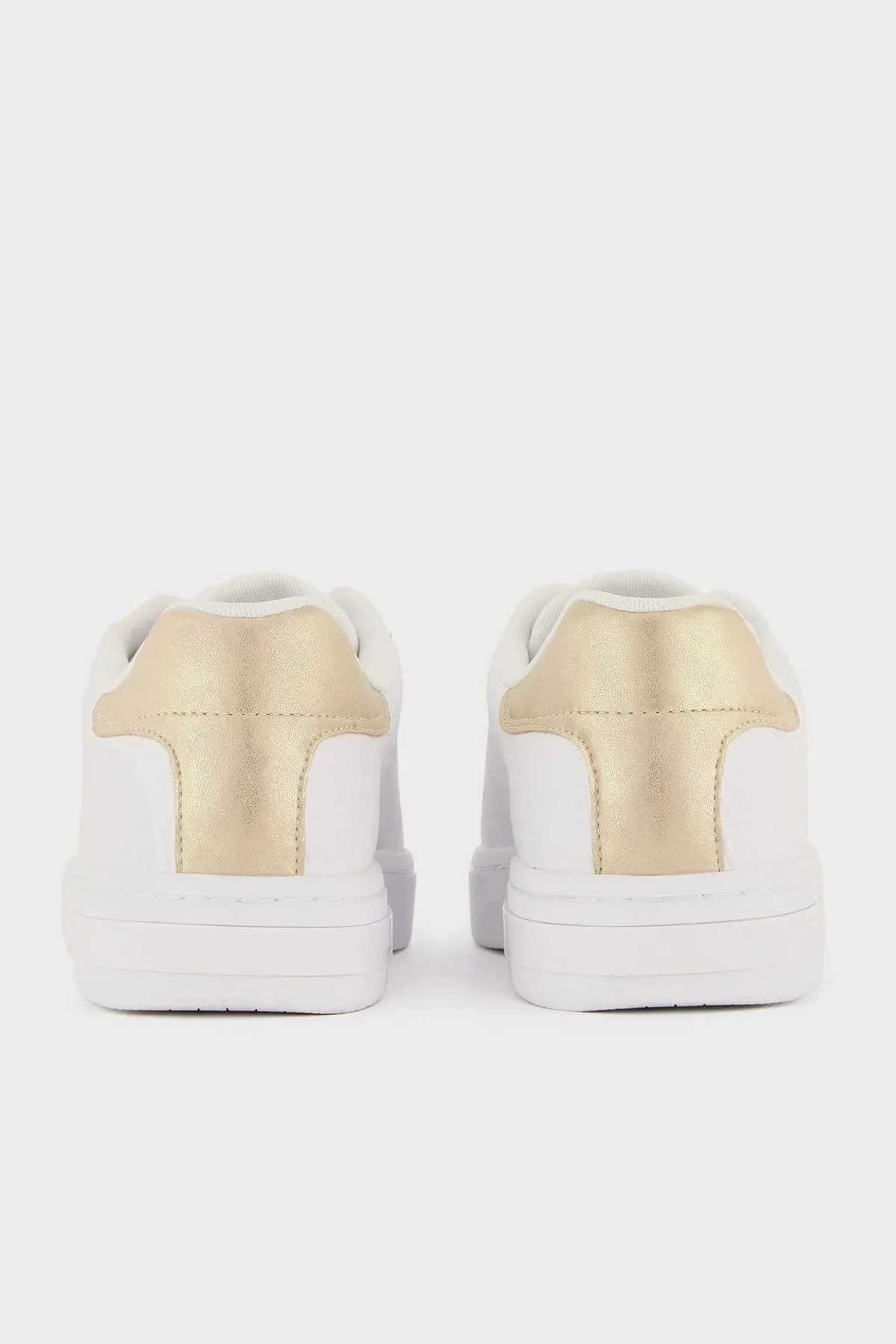 Armani Exchange Bağcıklı Sneaker Bayan Ayakkabı XDX165 XV891 T782 BEYAZ-GOLD - 4