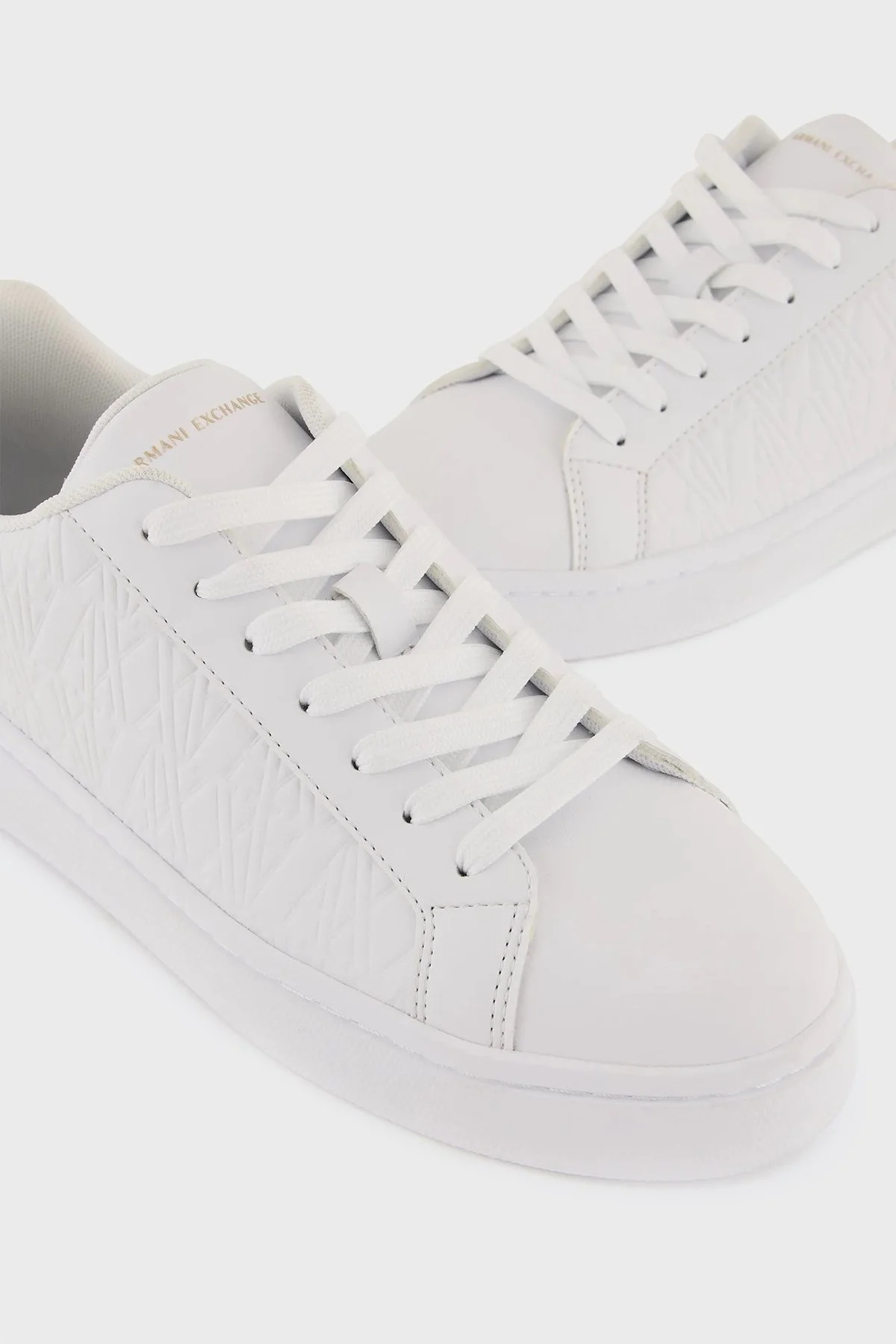 Armani Exchange Bağcıklı Sneaker Bayan Ayakkabı XDX165 XV891 T782 BEYAZ-GOLD - 5