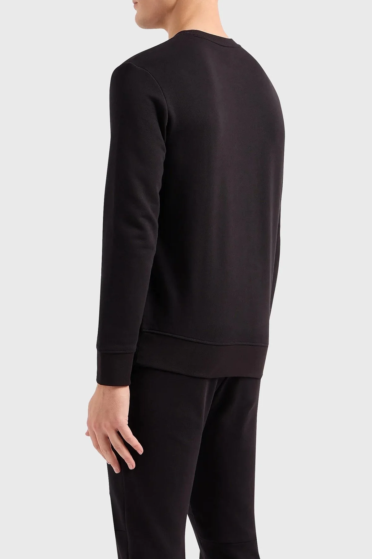 Armani Exchange Baskılı % 100 Pamuk Bisiklet Yaka Erkek Sweat 8NZM88 ZJKRZ 1200 SİYAH - 2