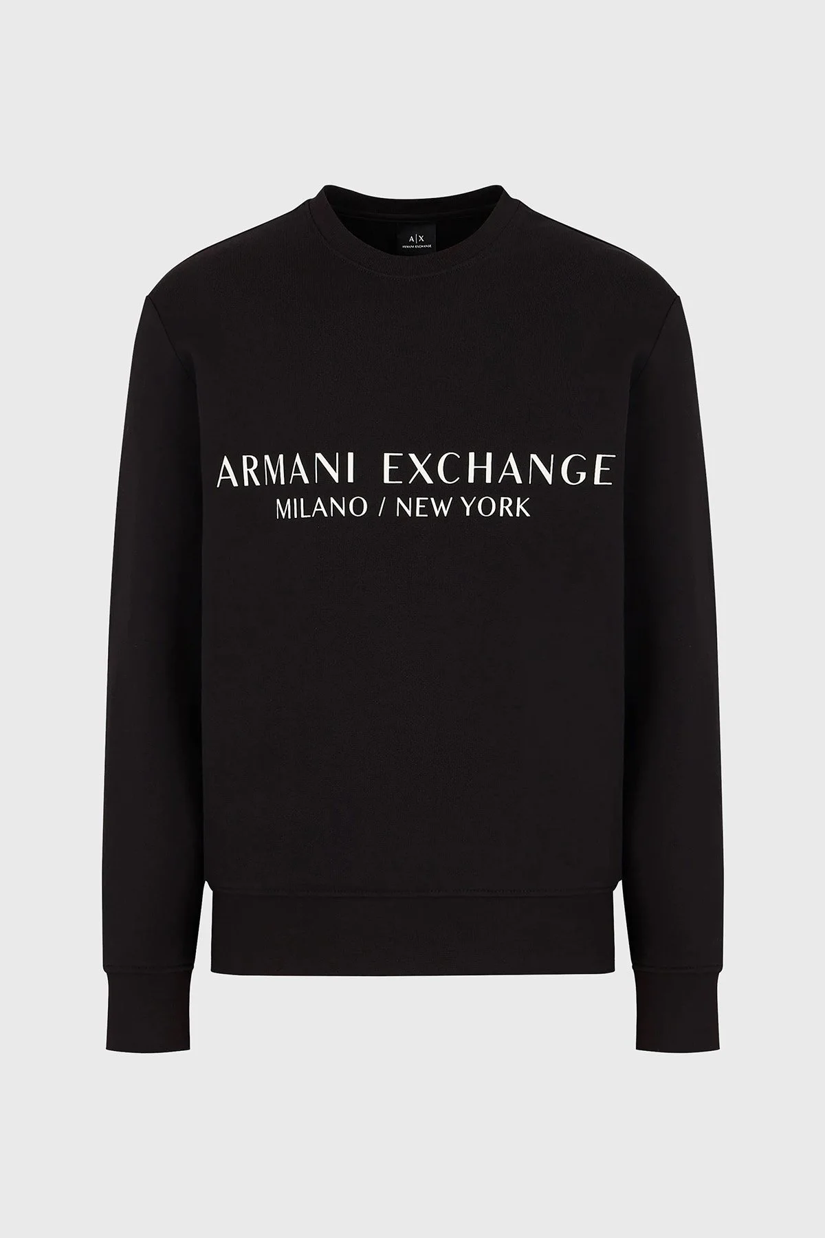 Armani Exchange Baskılı % 100 Pamuk Bisiklet Yaka Erkek Sweat 8NZM88 ZJKRZ 1200 SİYAH - 5