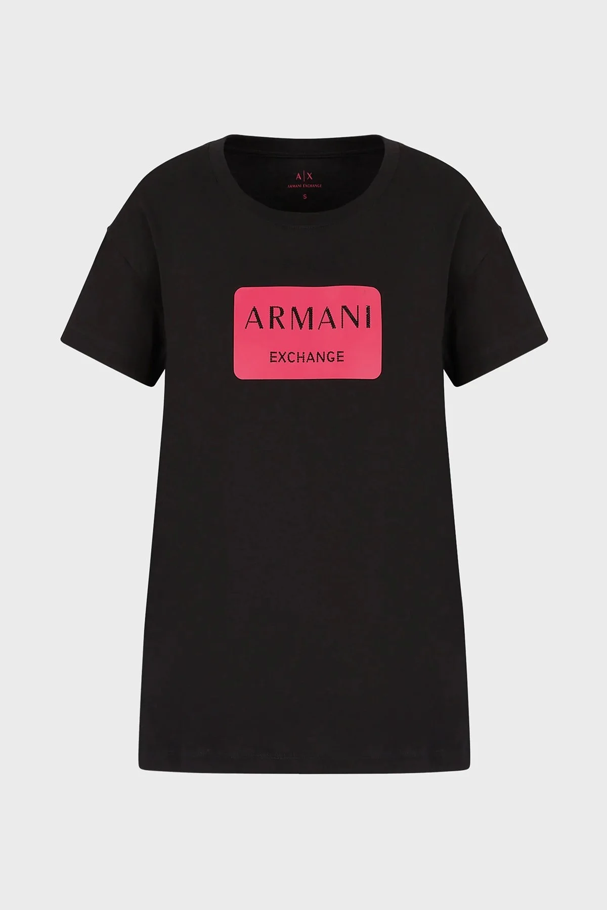 Armani Exchange Baskılı % 100 Pamuklu Regular Fit Bisiklet Yaka Bayan T Shirt 3RYTER YJG3Z 1200 SİYAH - 4