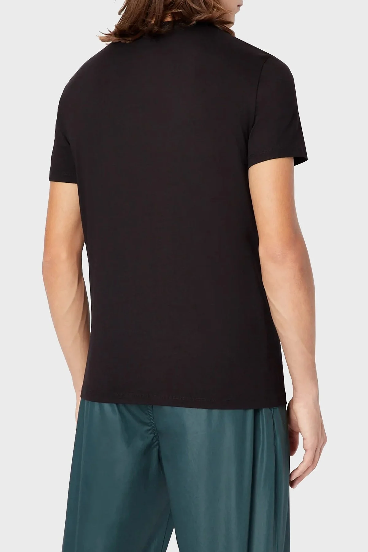 Armani Exchange Baskılı Bisiklet Yaka % 100 Pamuk Regular Fit Erkek T Shirt 3RZTHQ ZJBYZ 1200 SİYAH - 2