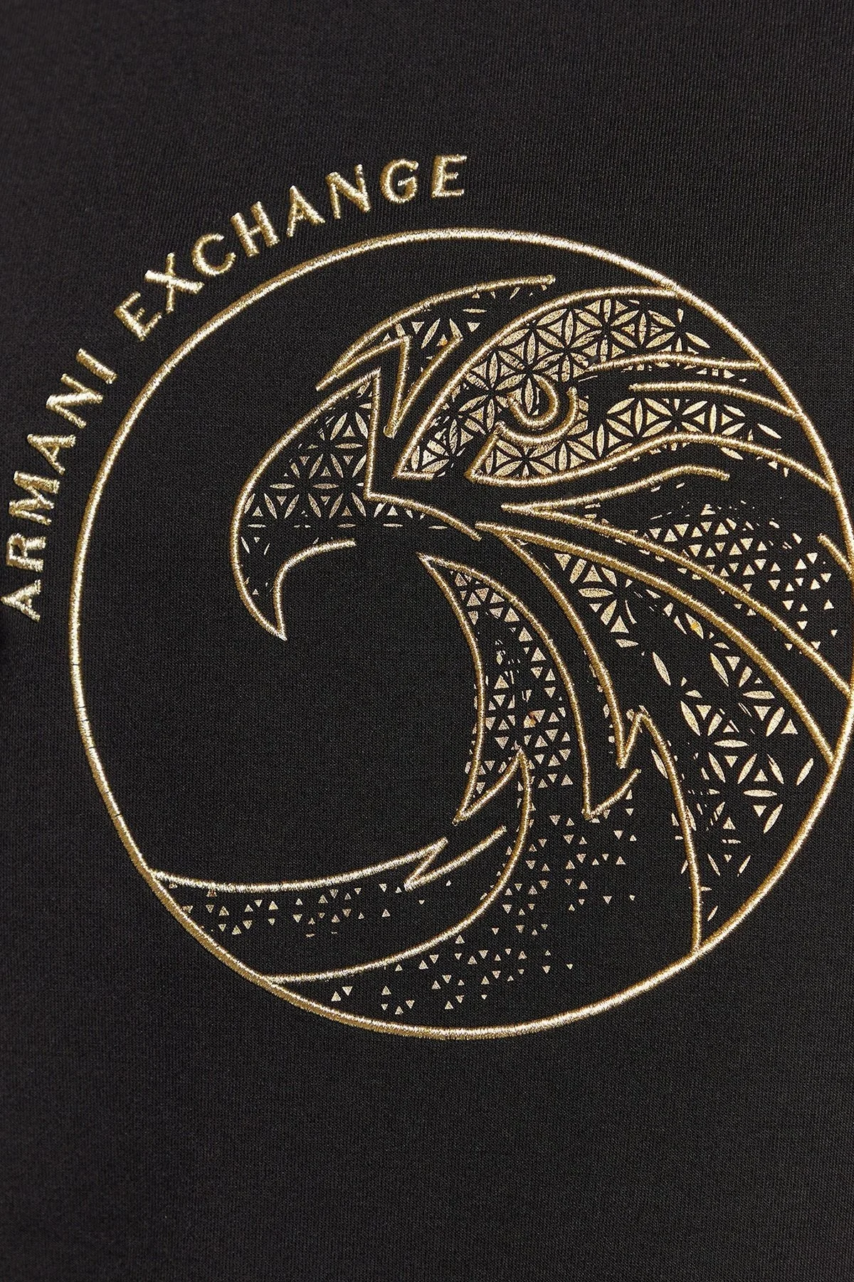 Armani Exchange Baskılı Kapüşonlu Regular Fit Erkek Sweat 3RZMRB Z9N1Z 1200 SİYAH - 4