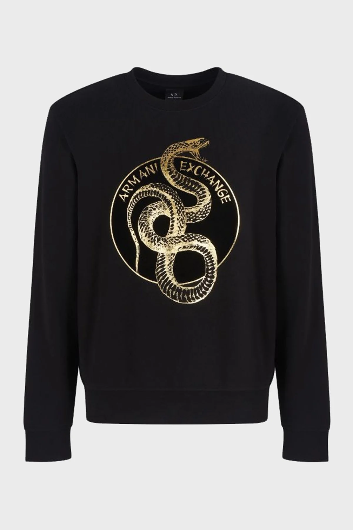 Armani Exchange Baskılı Pamuklu Regular Fit Bisiklet Yaka Erkek Sweat XM000216 AF10830 UC001 SİYAH - 8