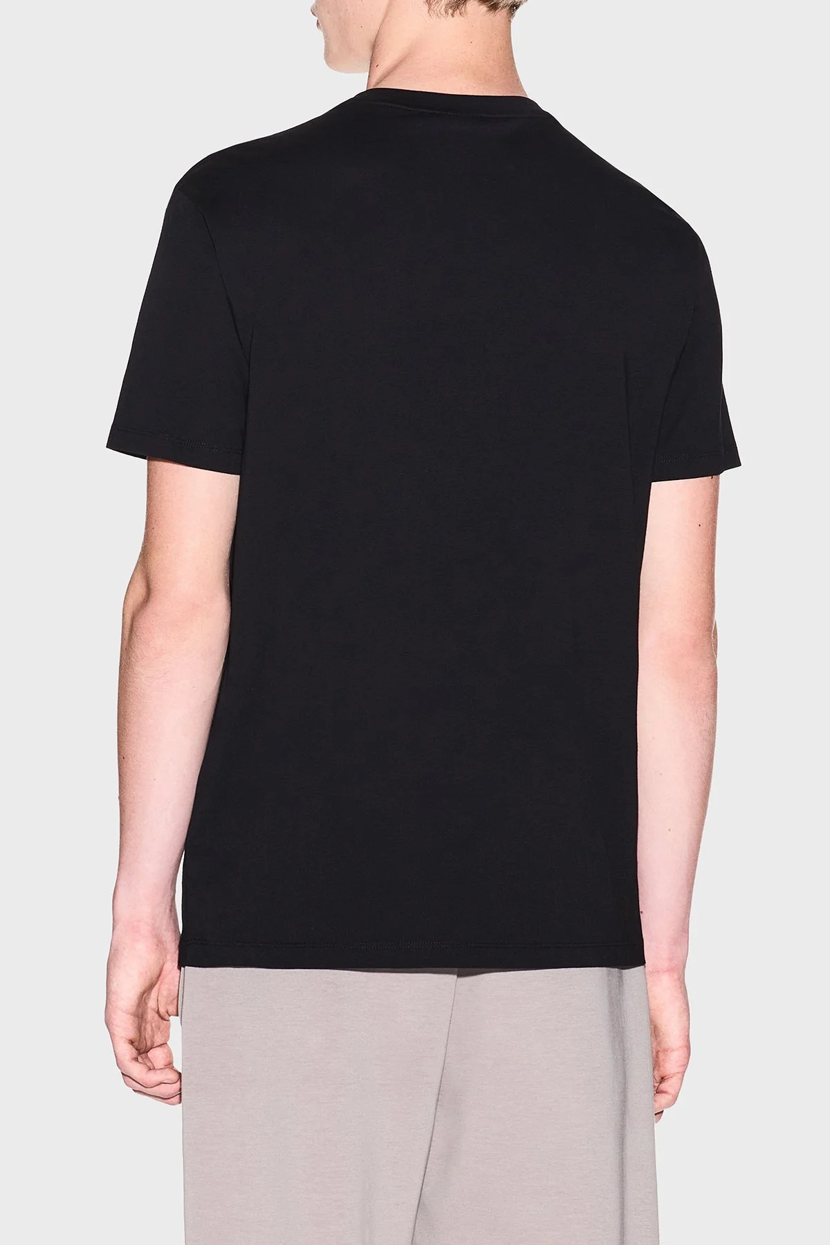 Armani Exchange Baskılı Pamuklu Regular Fit Bisiklet Yaka Erkek T Shirt XM002214 AF10356 UC001 SİYAH - 3