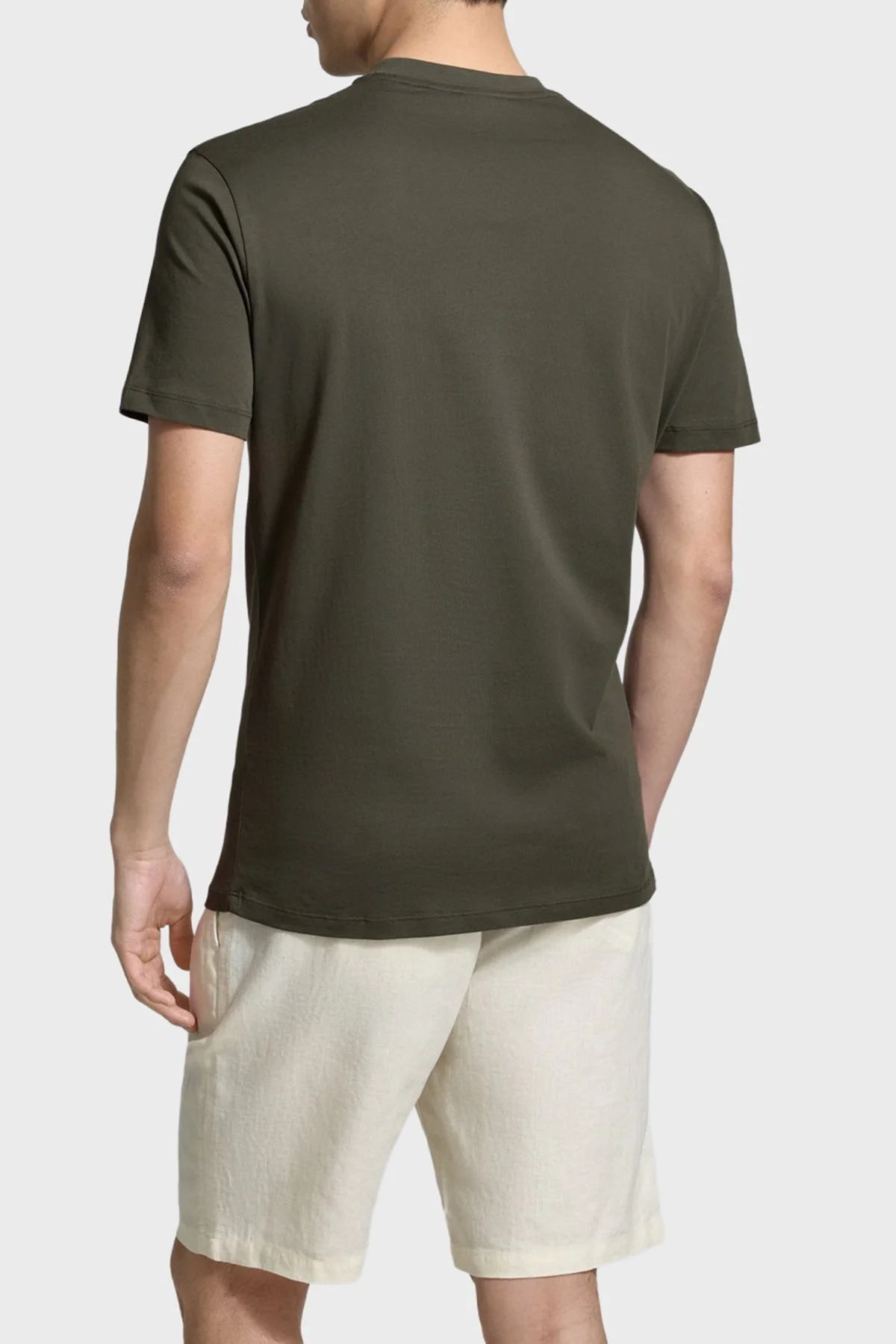 Armani Exchange Baskılı Pamuklu Regular Fit Bisiklet Yaka Erkek T Shirt XM002501 AF10356 U8144 Haki - 3